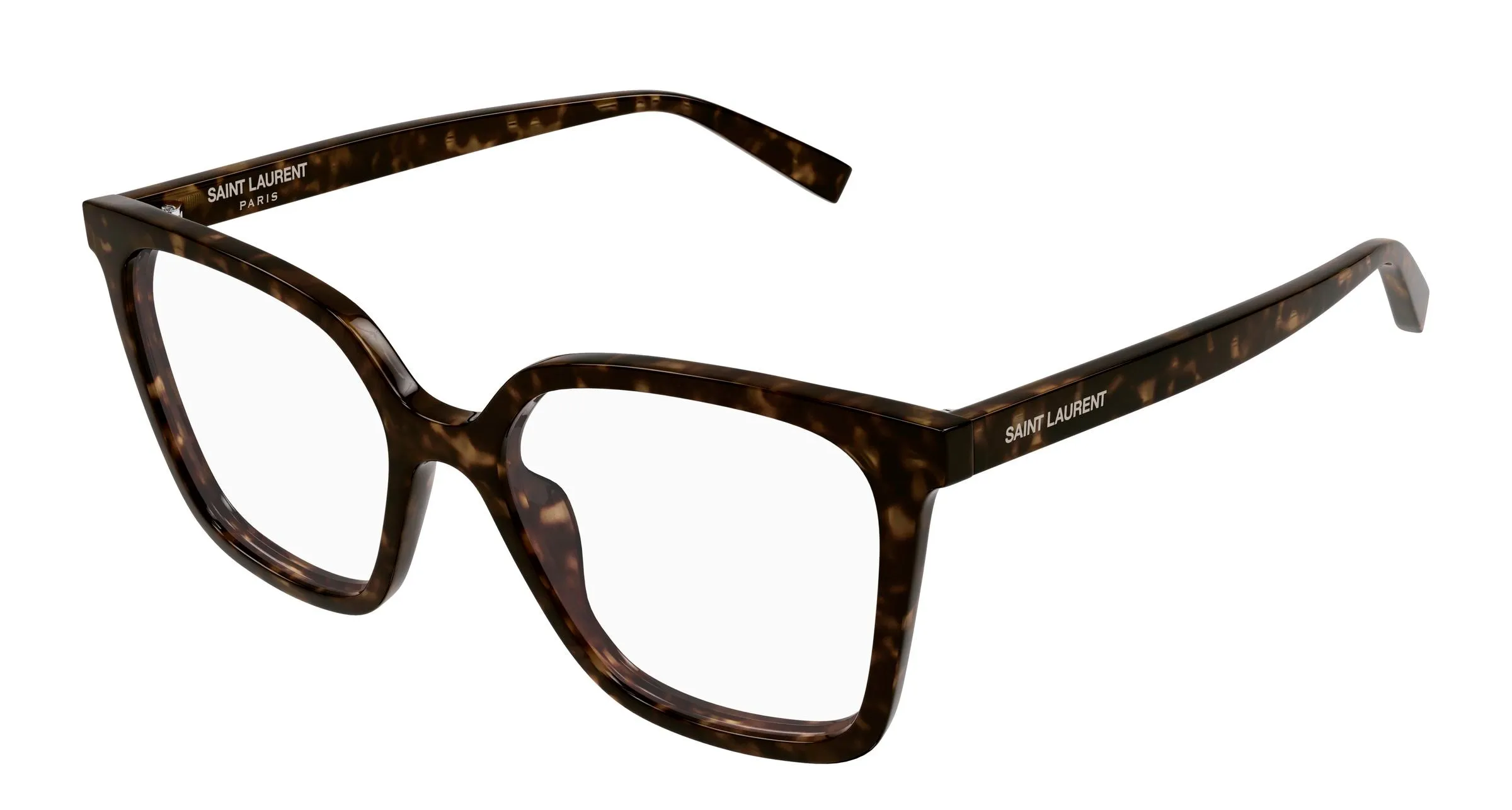 SAINT LAURENT SL 910 002 Montature da vista Acetato Havana Trasparente Cat Eye - immagine 1