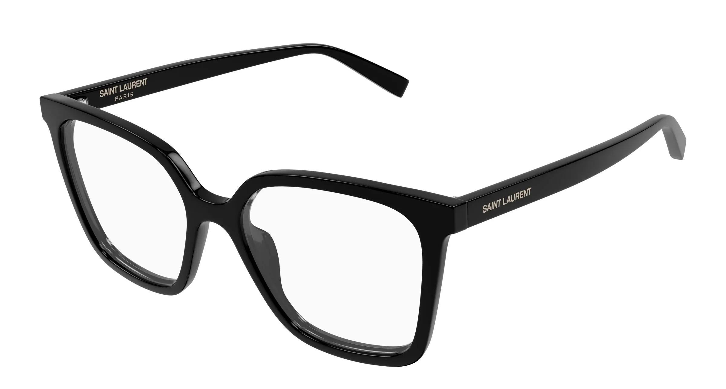 SAINT LAURENT SL 910 001 Montature da vista Acetato Nero Trasparente Cat Eye - immagine 1