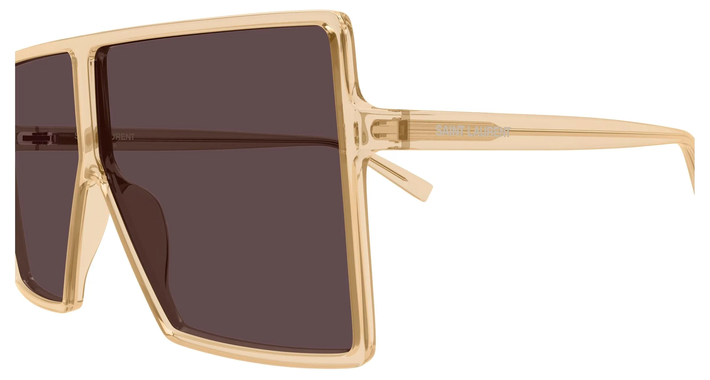SAINT LAURENT SL 909 BETTY S 004 Occhiali da sole Acetato Giallo Rosso Squadrata - immagine 3