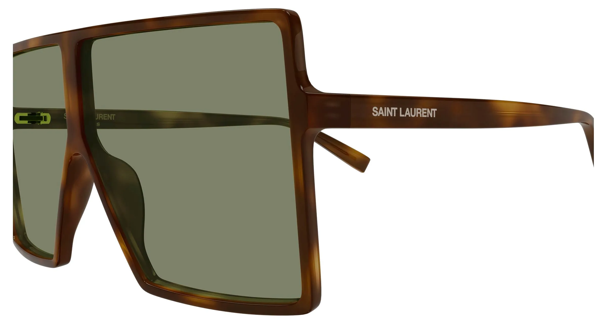 SAINT LAURENT SL 909 BETTY S 003 Occhiali da sole Acetato Havana Verde Squadrata - immagine 3