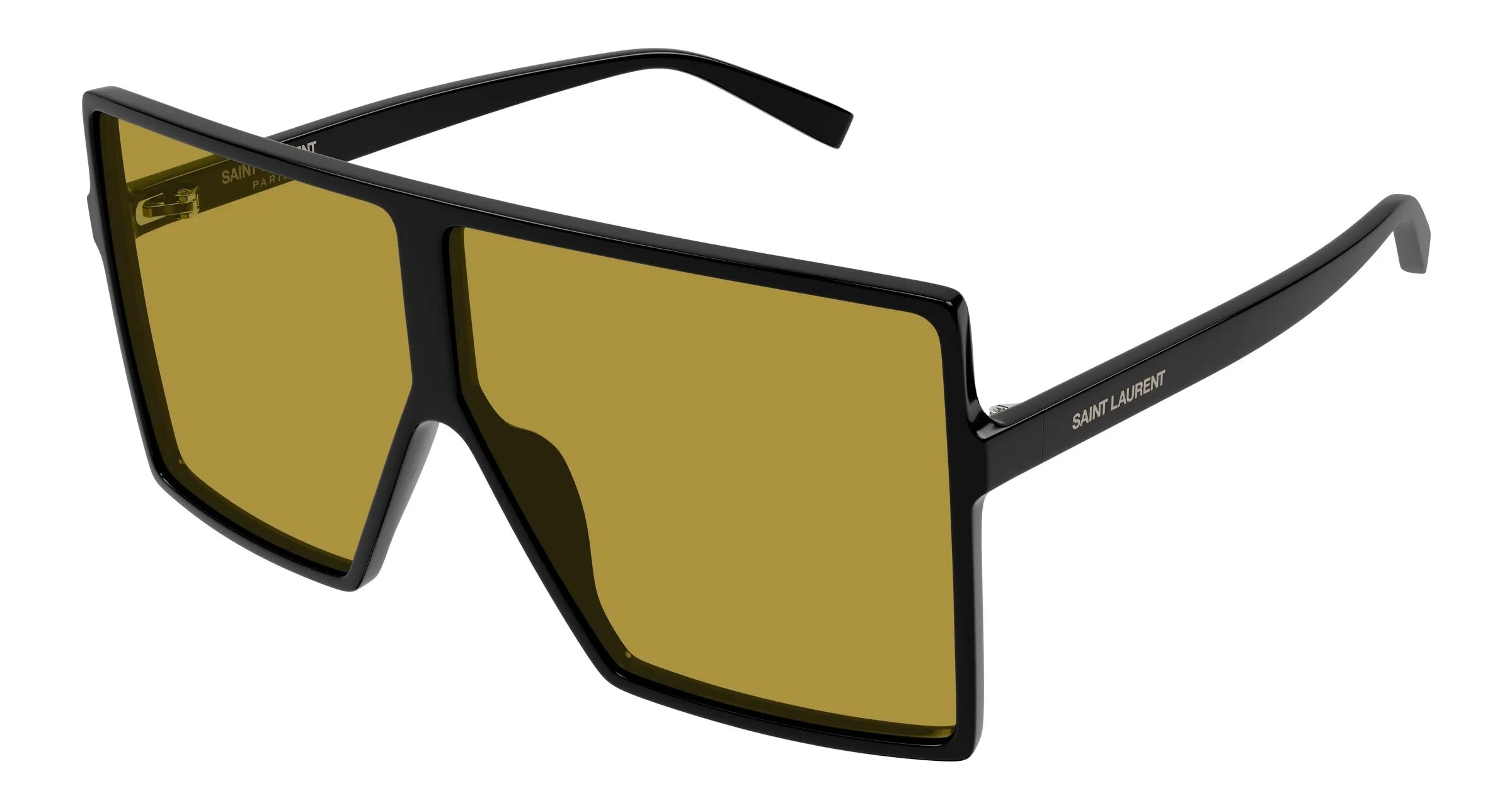 SAINT LAURENT SL 909 BETTY S 002 Occhiali da sole Acetato Nero Giallo Squadrata - immagine 1
