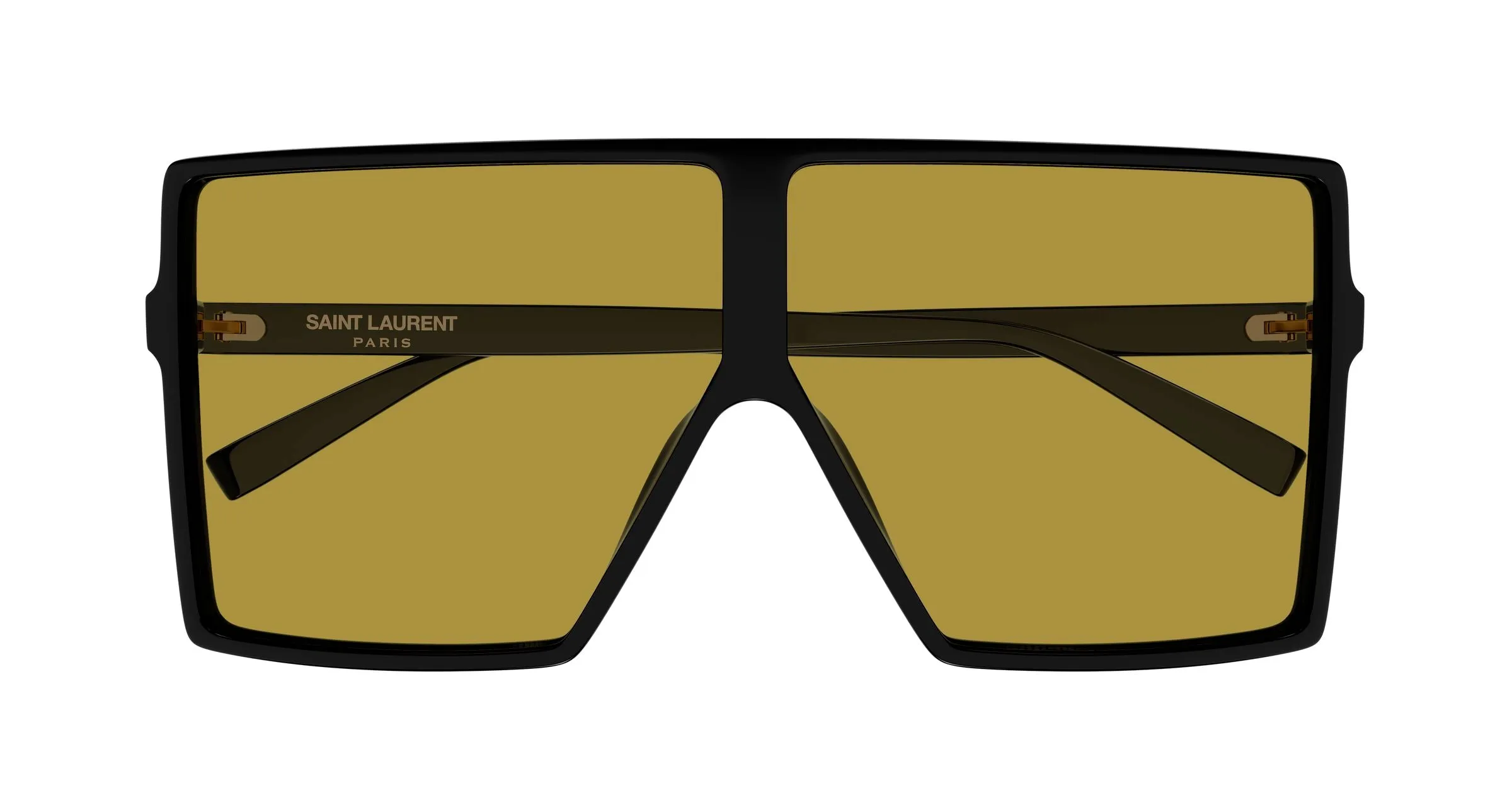 SAINT LAURENT SL 909 BETTY S 002 Occhiali da sole Acetato Nero Giallo Squadrata - immagine 2