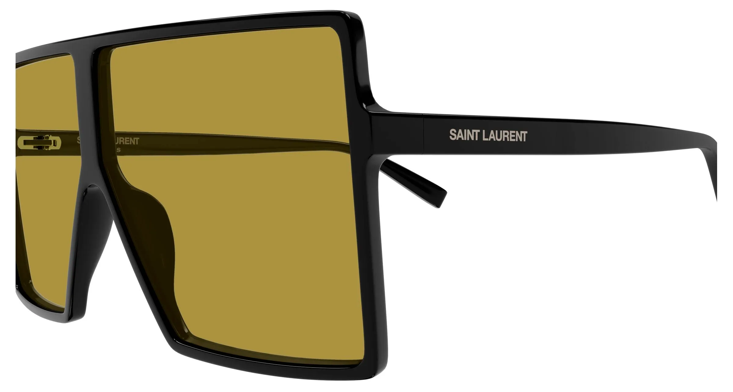 SAINT LAURENT SL 909 BETTY S 002 Occhiali da sole Acetato Nero Giallo Squadrata - immagine 3