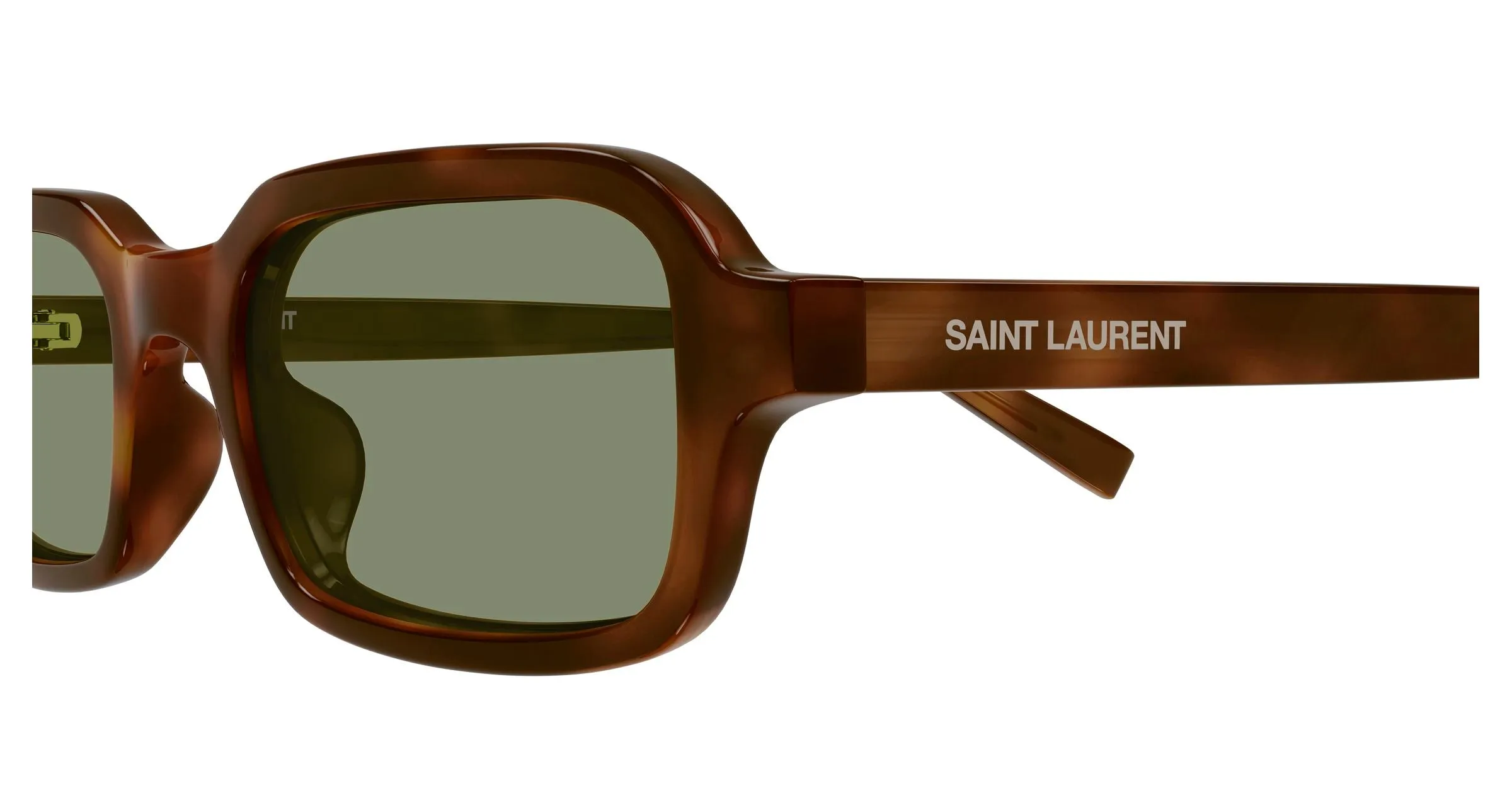 SAINT LAURENT SL 908 003 Occhiali da sole Acetato Havana Verde Squadrata - immagine 3