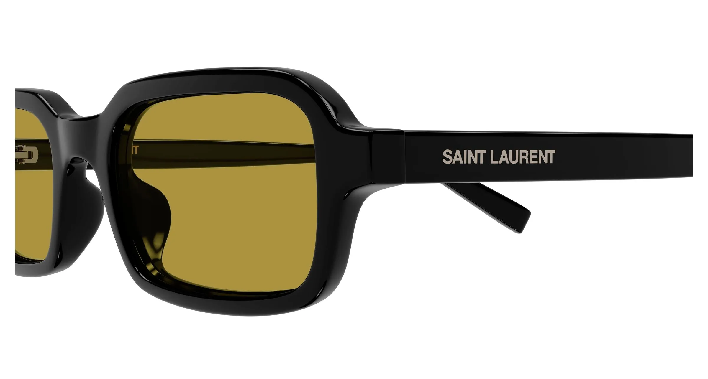 SAINT LAURENT SL 908 002 Occhiali da sole Acetato Nero Giallo Squadrata - immagine 3