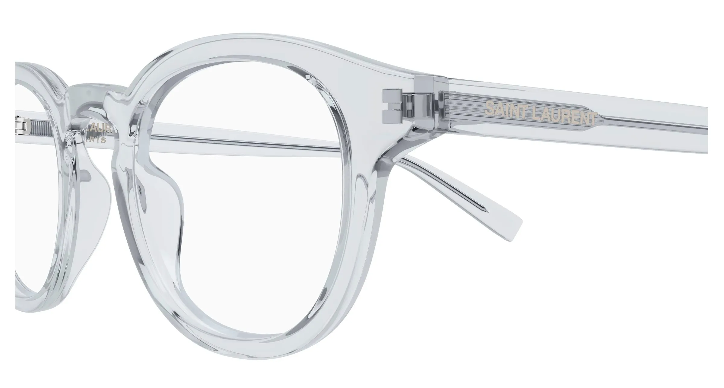SAINT LAURENT SL 907 003 Montature da vista Acetato Grigio Trasparente Cat Eye - immagine 3