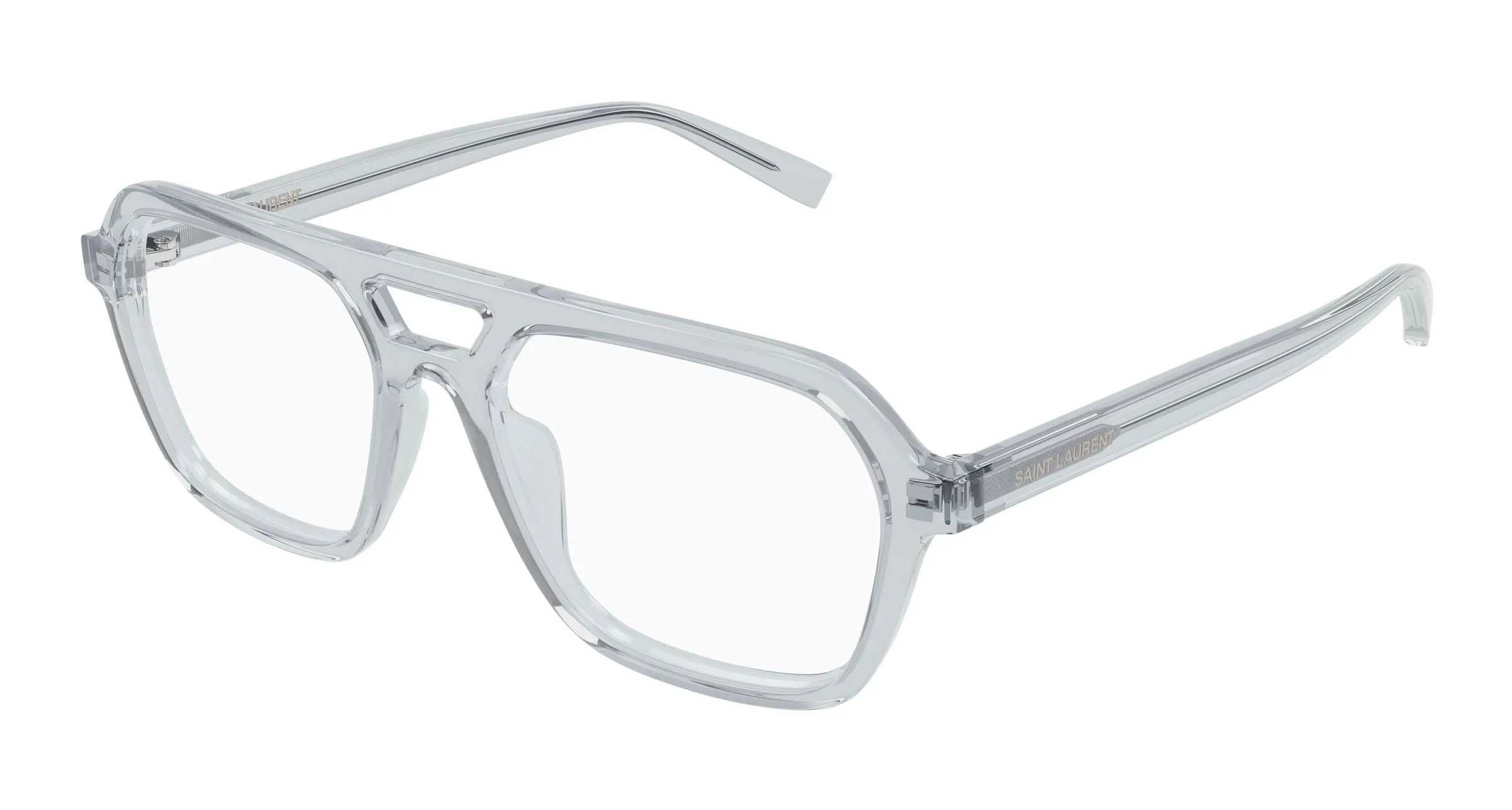 SAINT LAURENT SL 905 OPT 003 Montature da vista Acetato Grigio Trasparente Squadrata - immagine 1