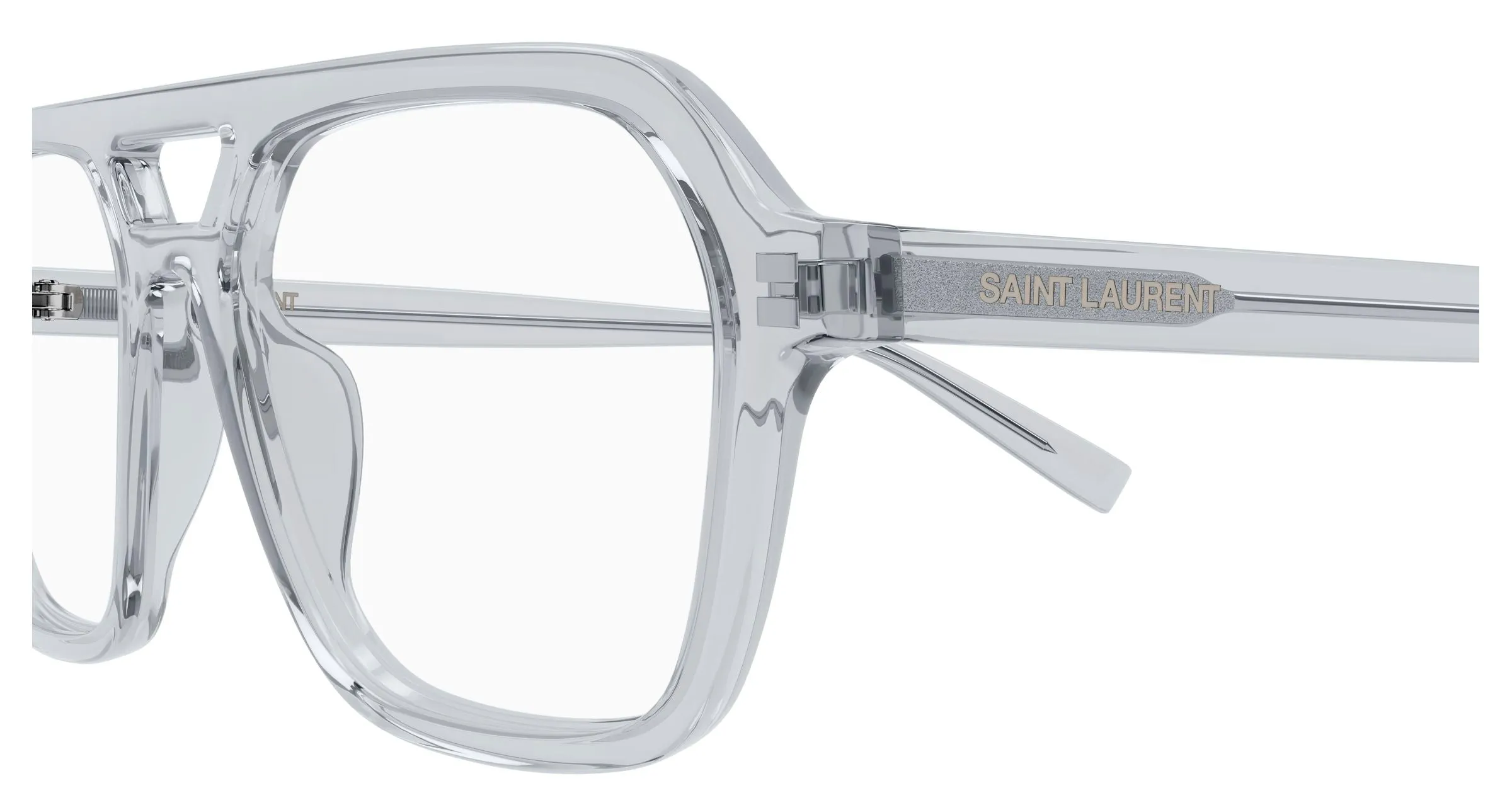 SAINT LAURENT SL 905 OPT 003 Montature da vista Acetato Grigio Trasparente Squadrata - immagine 3