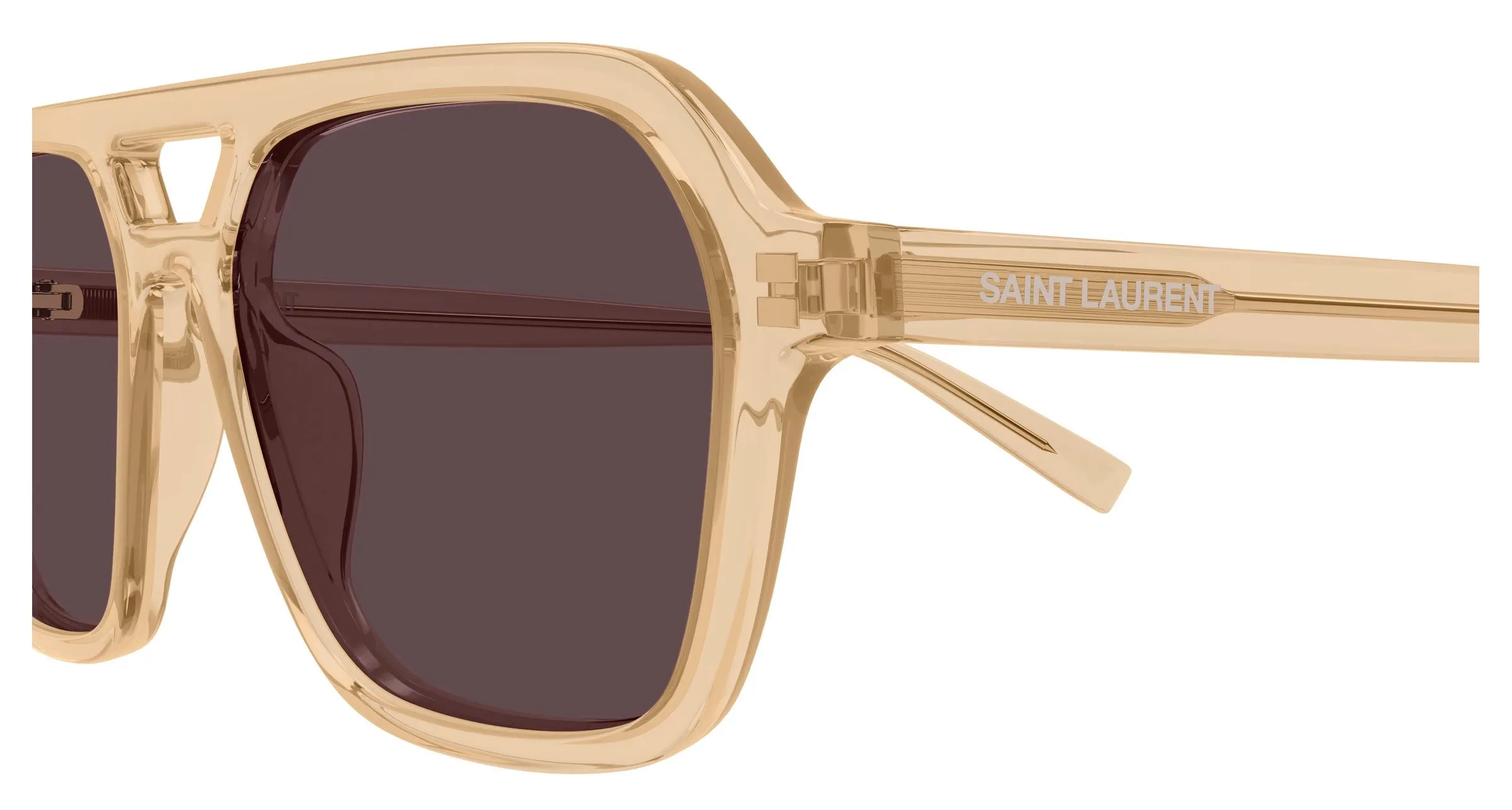 SAINT LAURENT SL 905 004 Occhiali da sole Acetato Giallo Rosso Squadrata - immagine 3