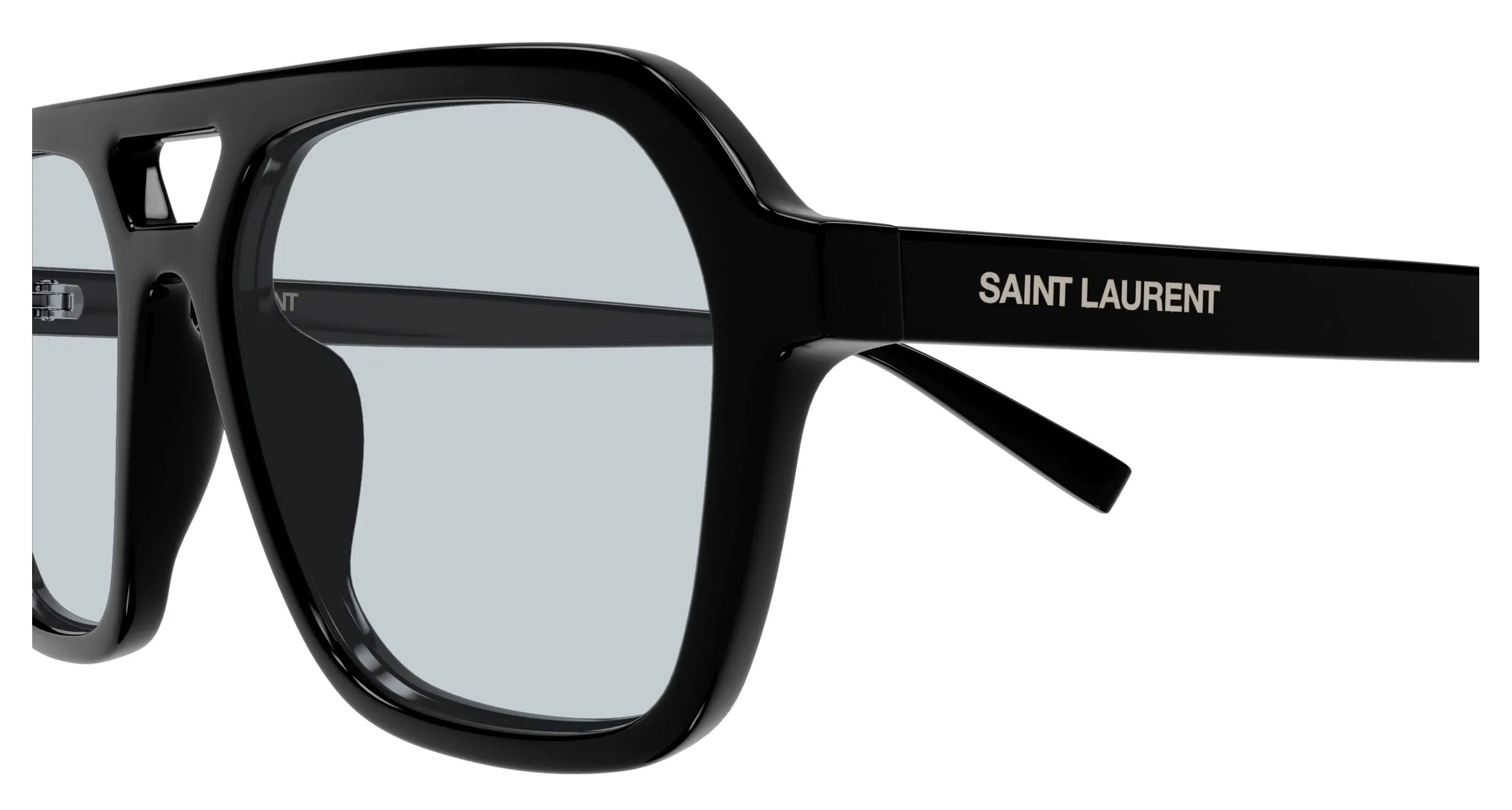SAINT LAURENT SL 905 002 Occhiali da sole Acetato Nero Azzurro Squadrata - immagine 3