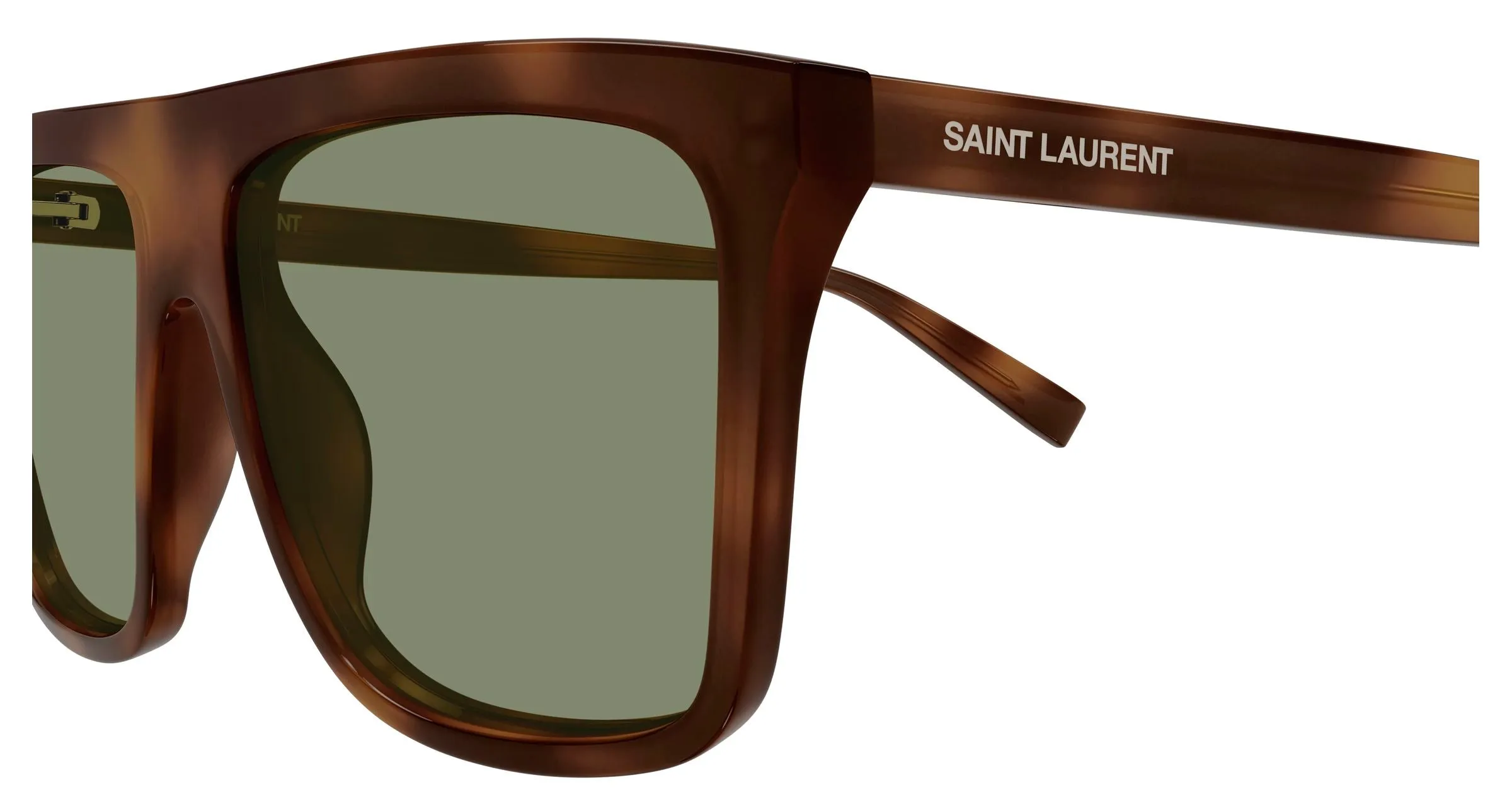 SAINT LAURENT SL 904 004 Occhiali da sole Acetato Havana Verde Squadrata - immagine 3