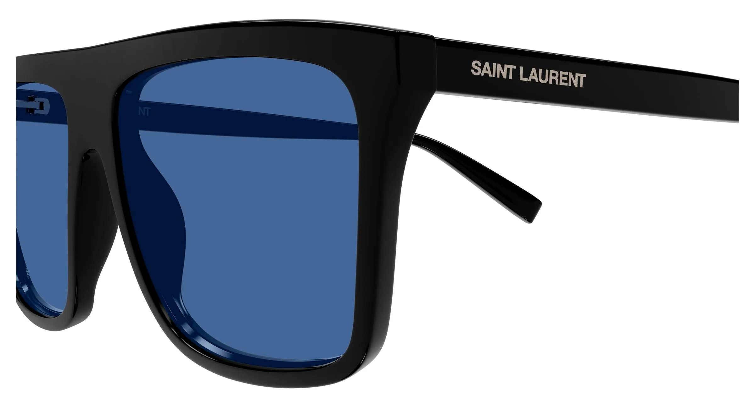 SAINT LAURENT SL 904 002 Occhiali da sole Acetato Nero Blu Squadrata - immagine 3