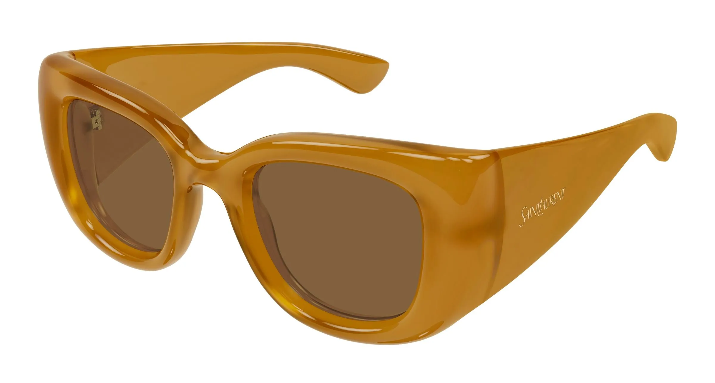 SAINT LAURENT SL 903 HOWL 008 Occhiali da sole Bio-iniettato Giallo Marrone Cat Eye - immagine 1