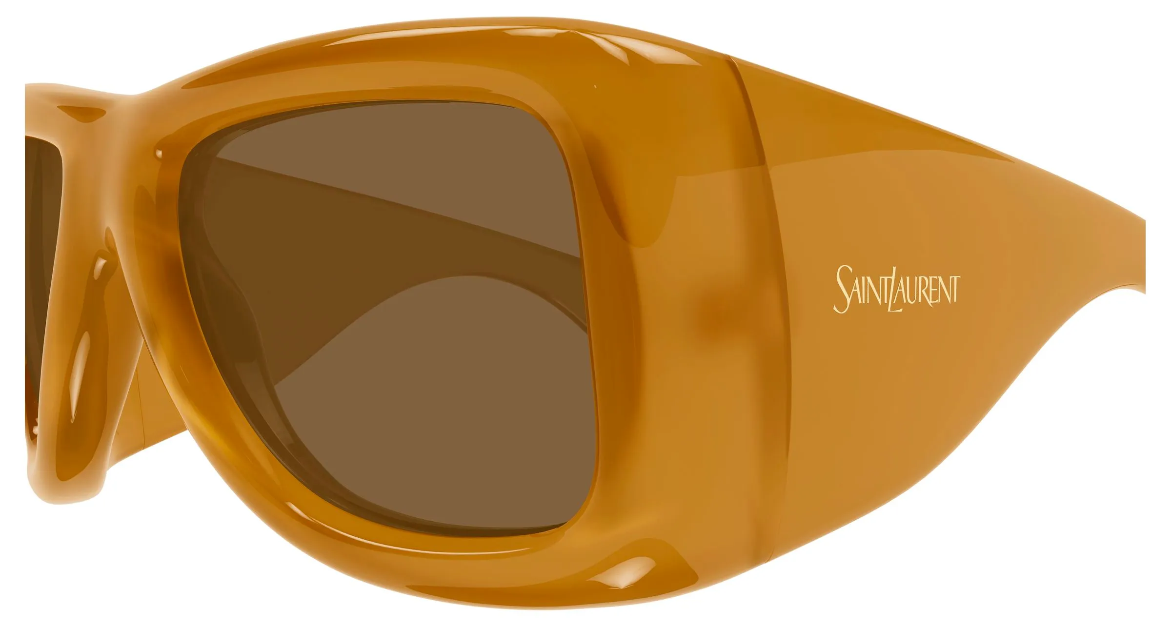 SAINT LAURENT SL 902 HOWL 008 Occhiali da sole Bio-iniettato Giallo Marrone Pilot - immagine 3