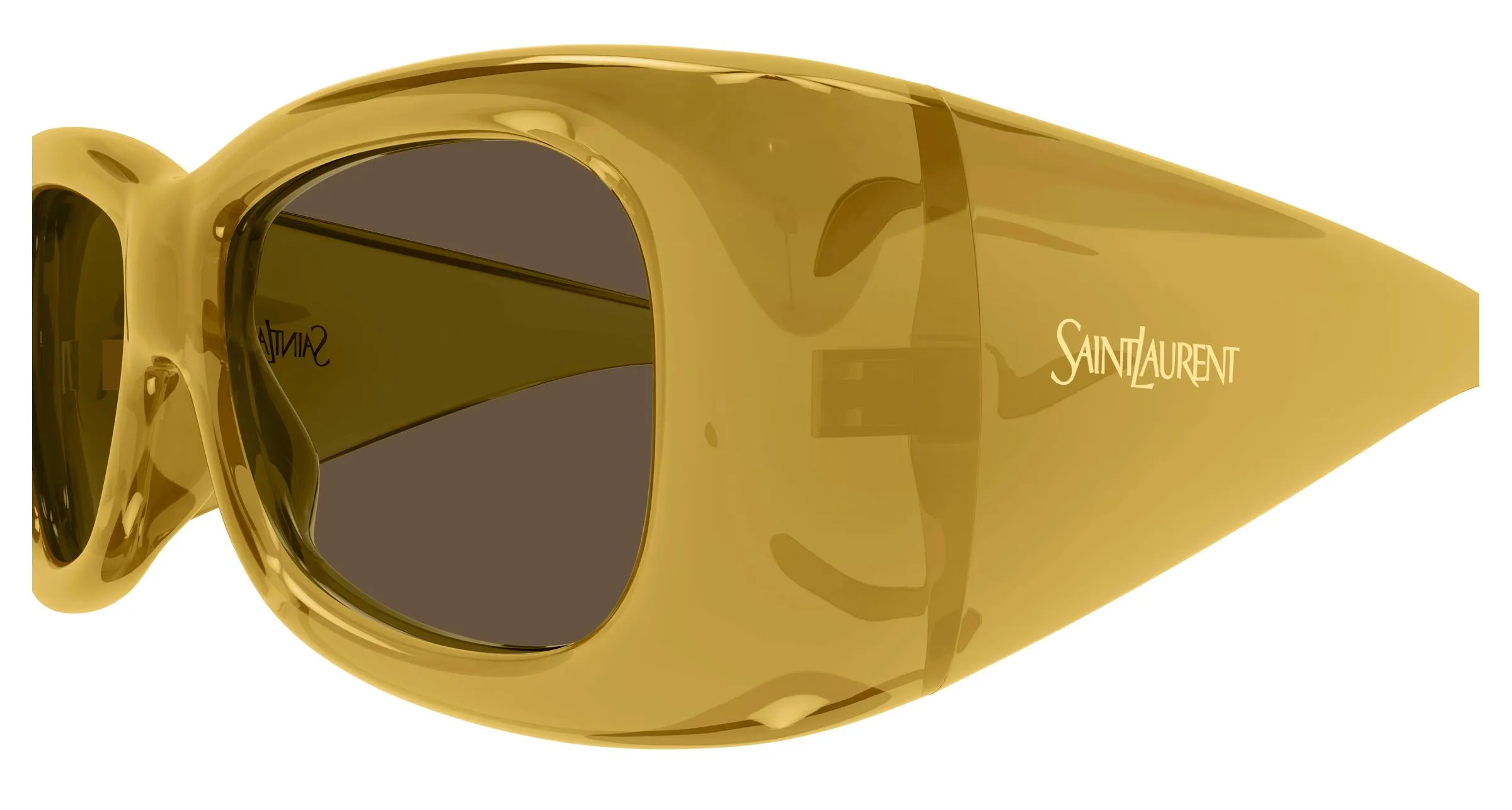 SAINT LAURENT SL 901 HOWL 011 Occhiali da sole Bio-iniettato Giallo Marrone Squadrata - immagine 3