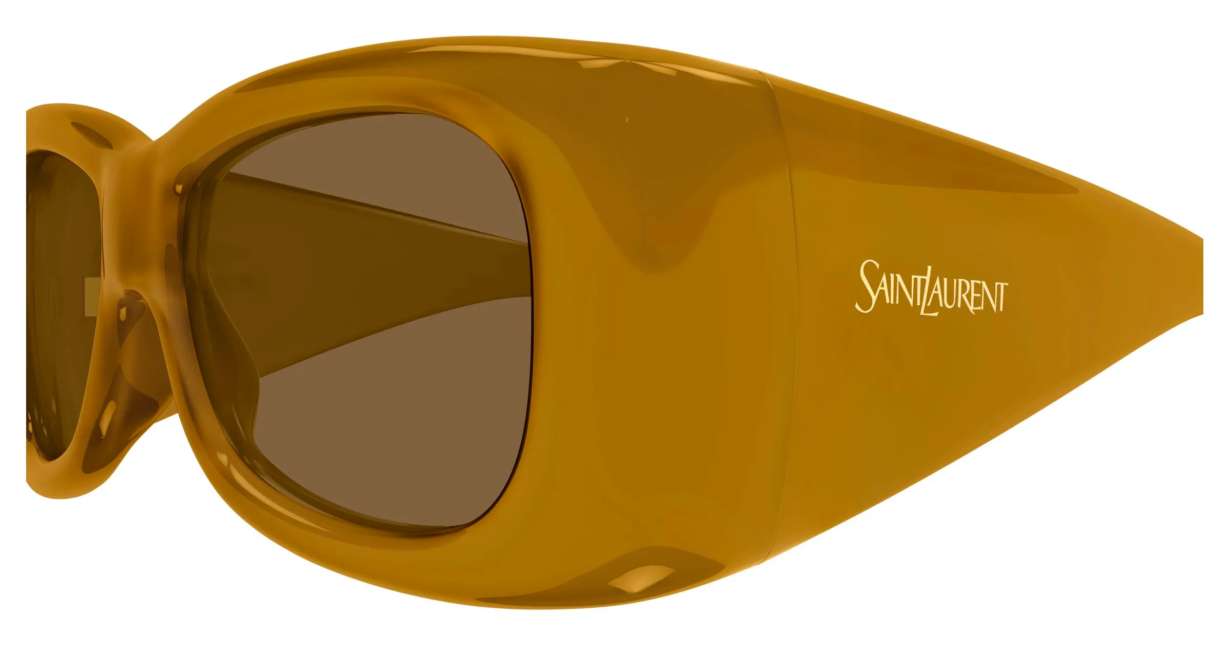 SAINT LAURENT SL 901 HOWL 008 Occhiali da sole Bio-iniettato Giallo Marrone Squadrata - immagine 3
