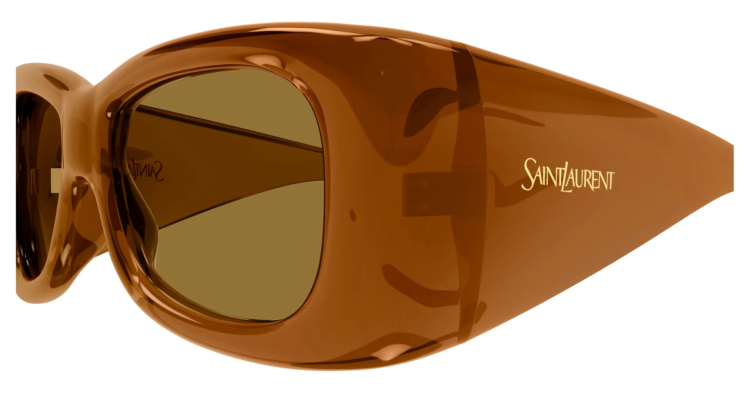 SAINT LAURENT SL 901 HOWL 007 Occhiali da sole Bio-iniettato Marrone Marrone Squadrata - immagine 3