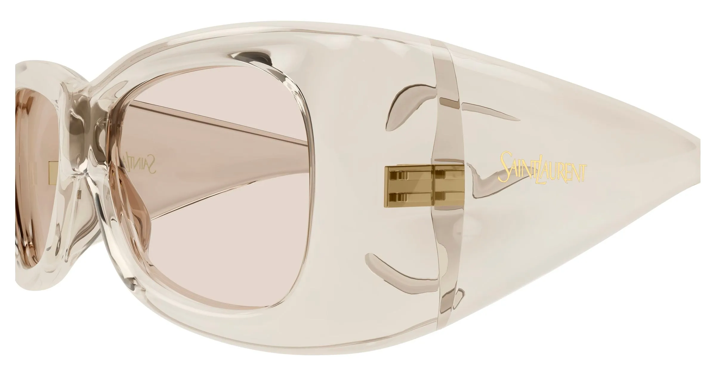 SAINT LAURENT SL 901 HOWL 002 Occhiali da sole Bio-iniettato Beige Marrone Squadrata - immagine 3