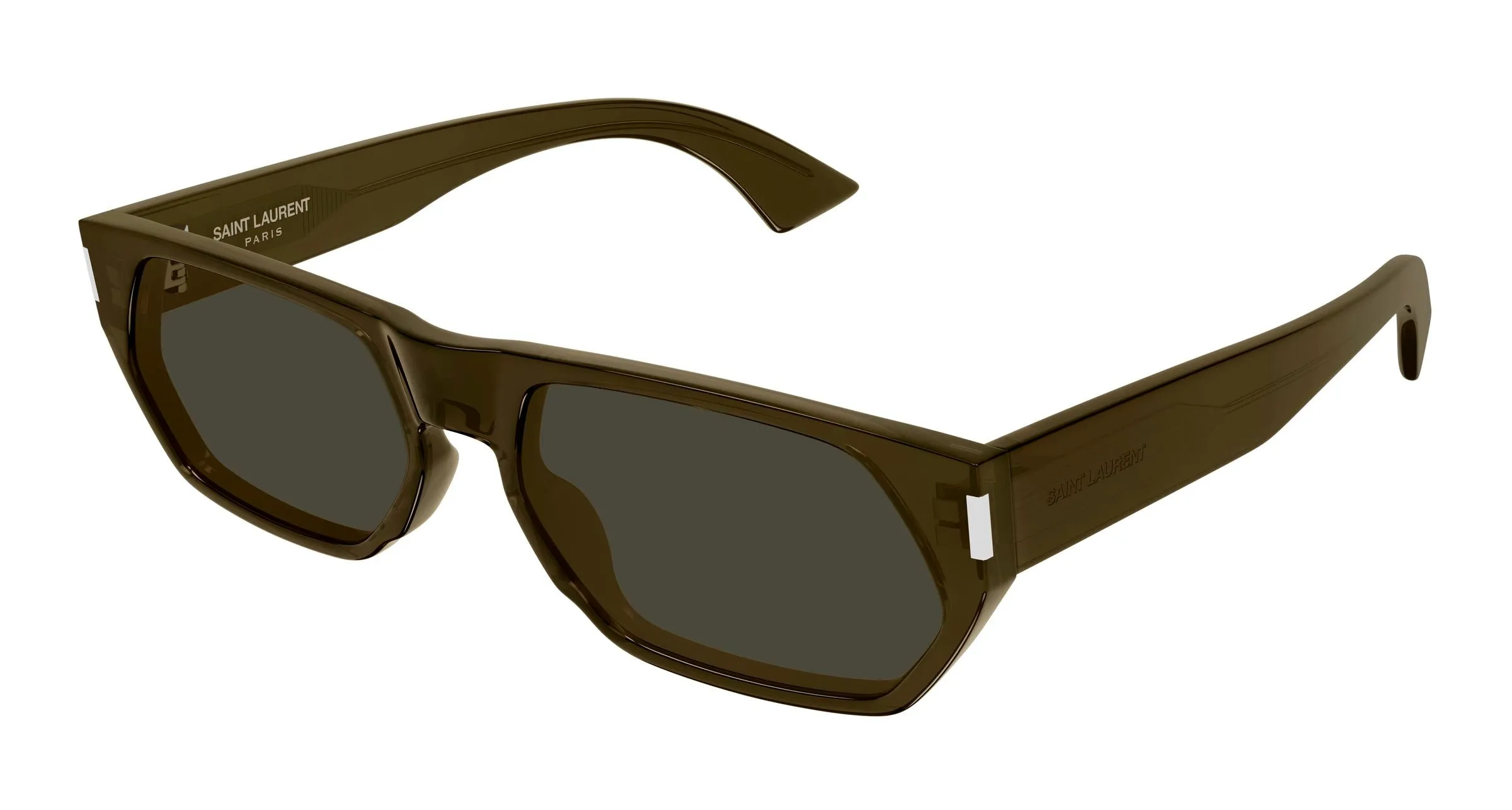 SAINT LAURENT SL 898 004 Occhiali da sole Acetato Marrone Grigio Squadrata - immagine 1