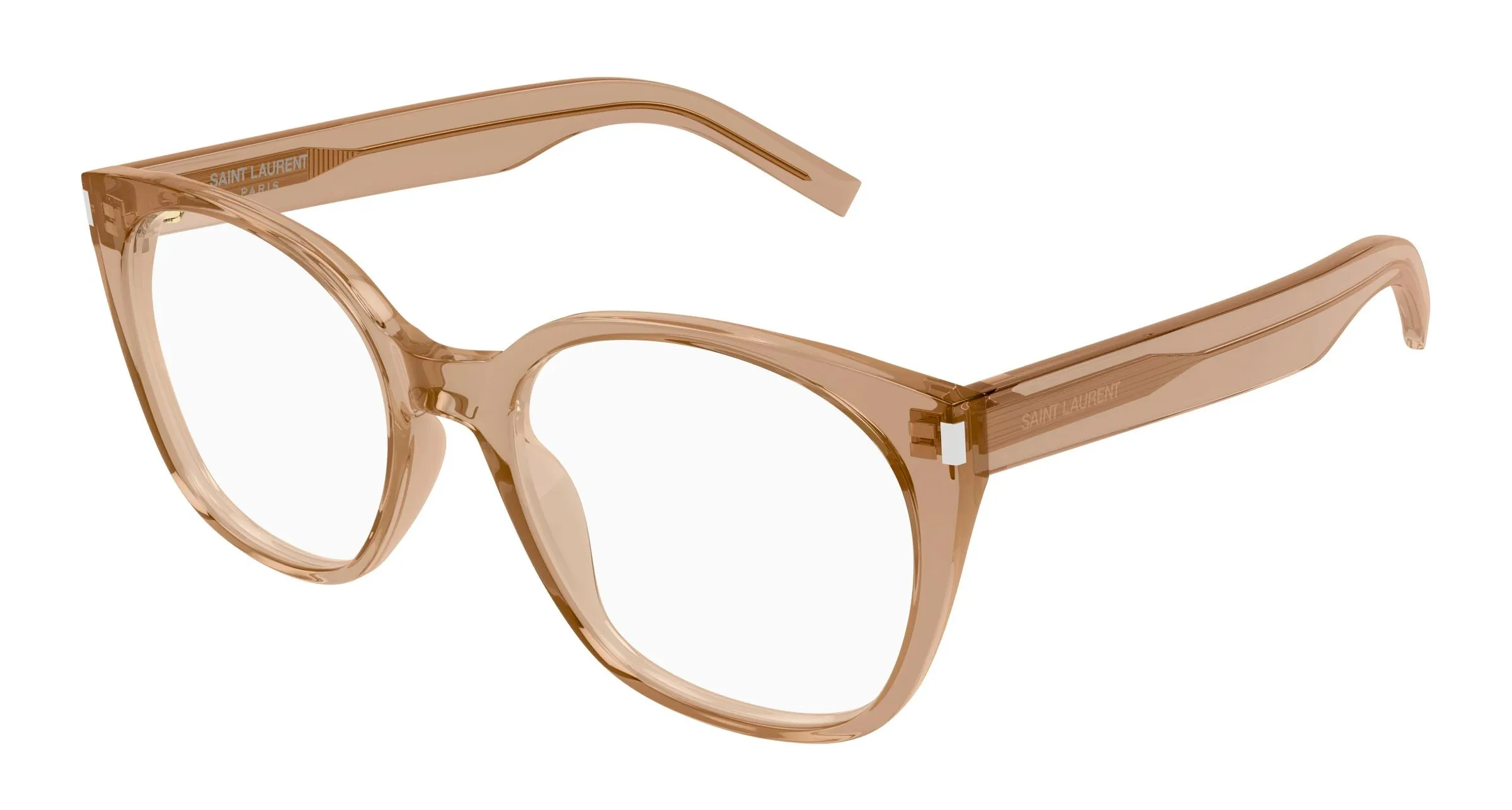 SAINT LAURENT SL 897 005 Montature da vista Acetato Marrone Trasparente Cat Eye Antiriflesso - immagine 1
