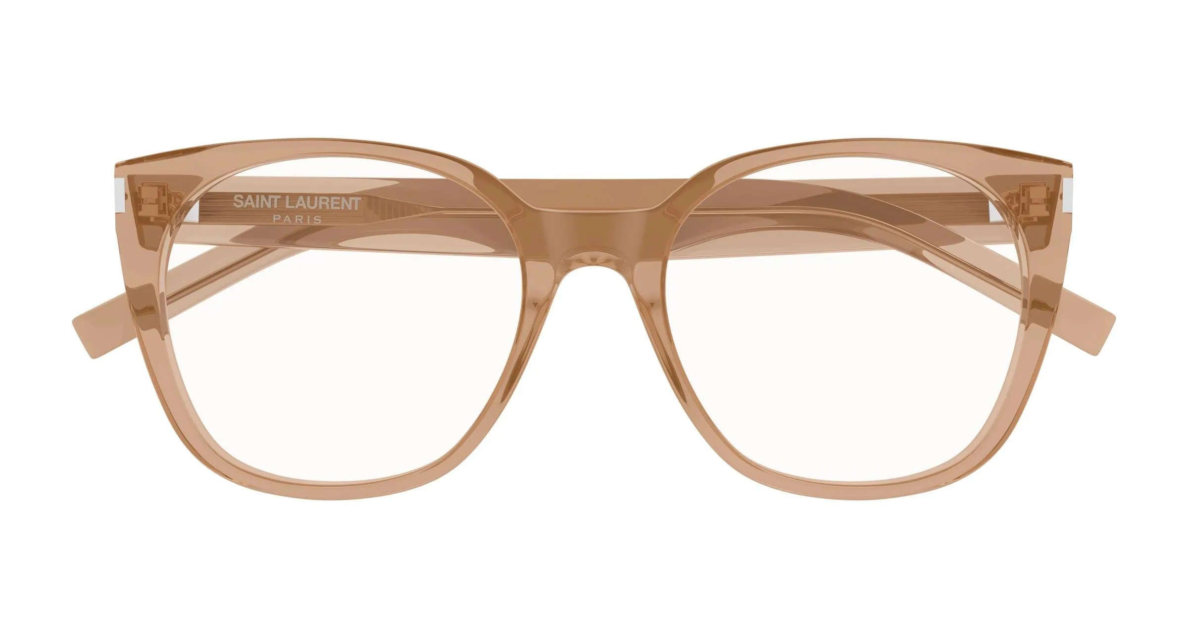 SAINT LAURENT SL 897 005 Montature da vista Acetato Marrone Trasparente Cat Eye Antiriflesso - immagine 2