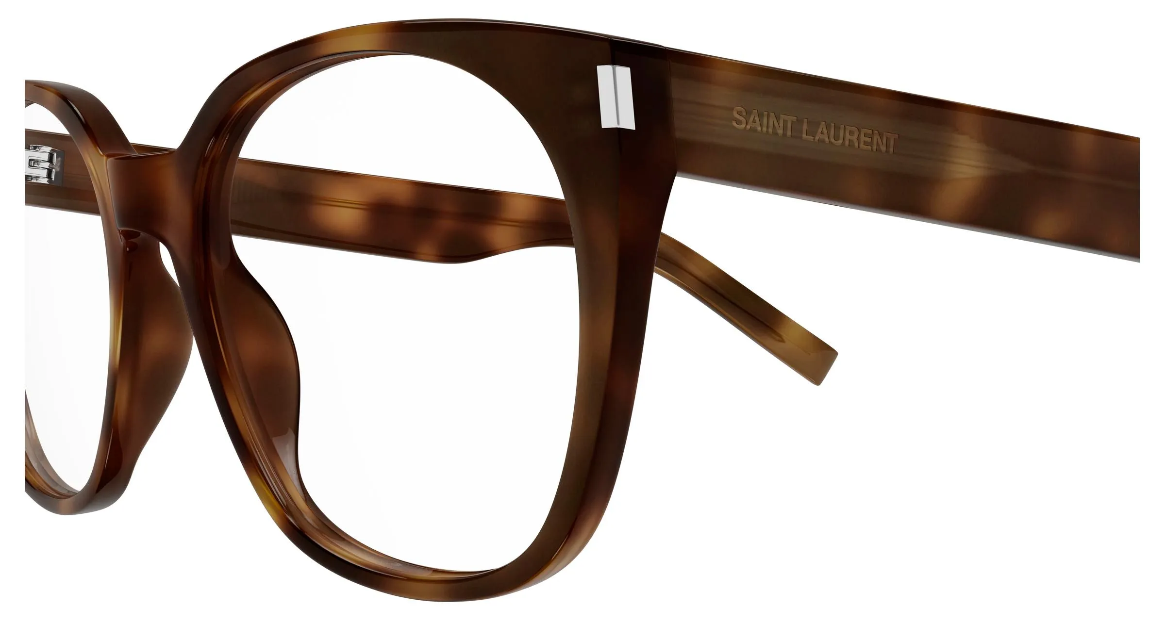 SAINT LAURENT SL 897 003 Montature da vista Acetato Havana Trasparente Cat Eye Antiriflesso - immagine 3