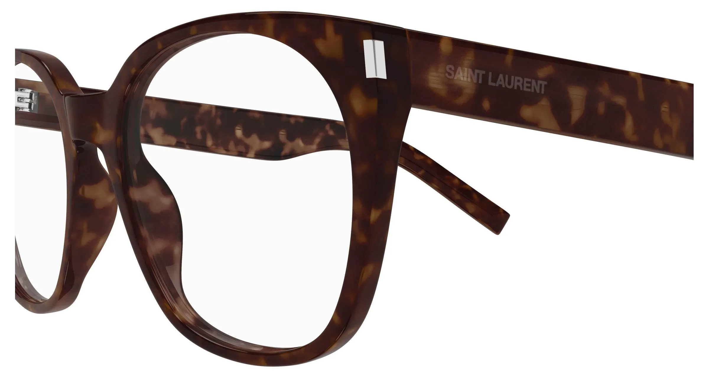 SAINT LAURENT SL 897 002 Montature da vista Acetato Havana Trasparente Cat Eye Antiriflesso - immagine 3