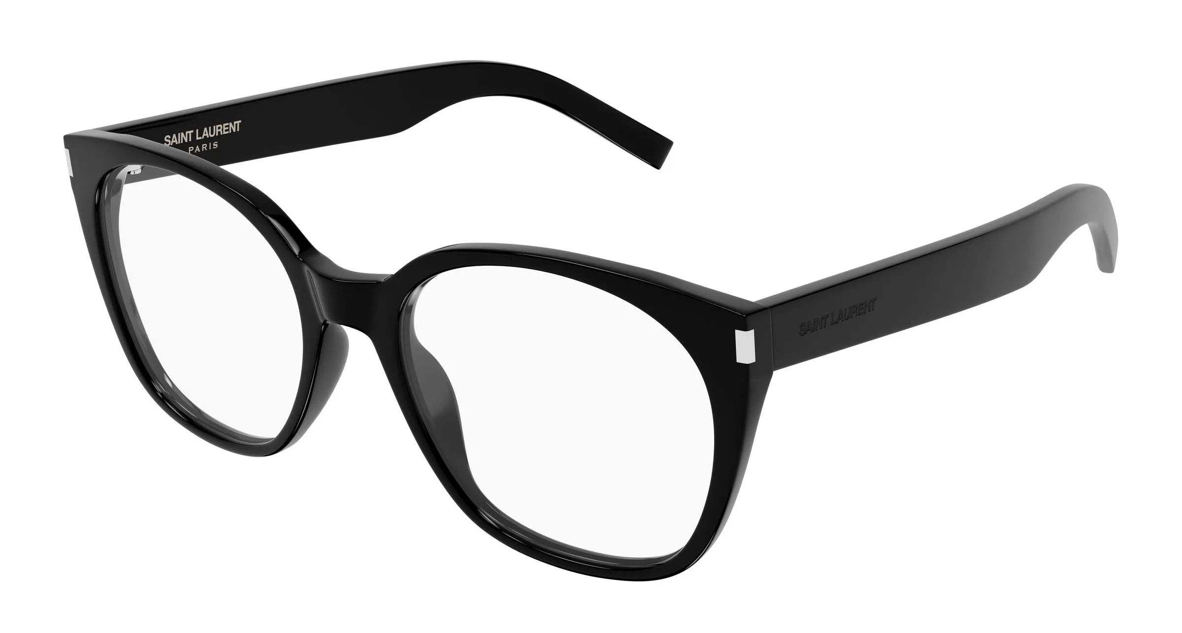 SAINT LAURENT SL 897 001 Montature da vista Acetato Nero Trasparente Cat Eye Antiriflesso - immagine 1