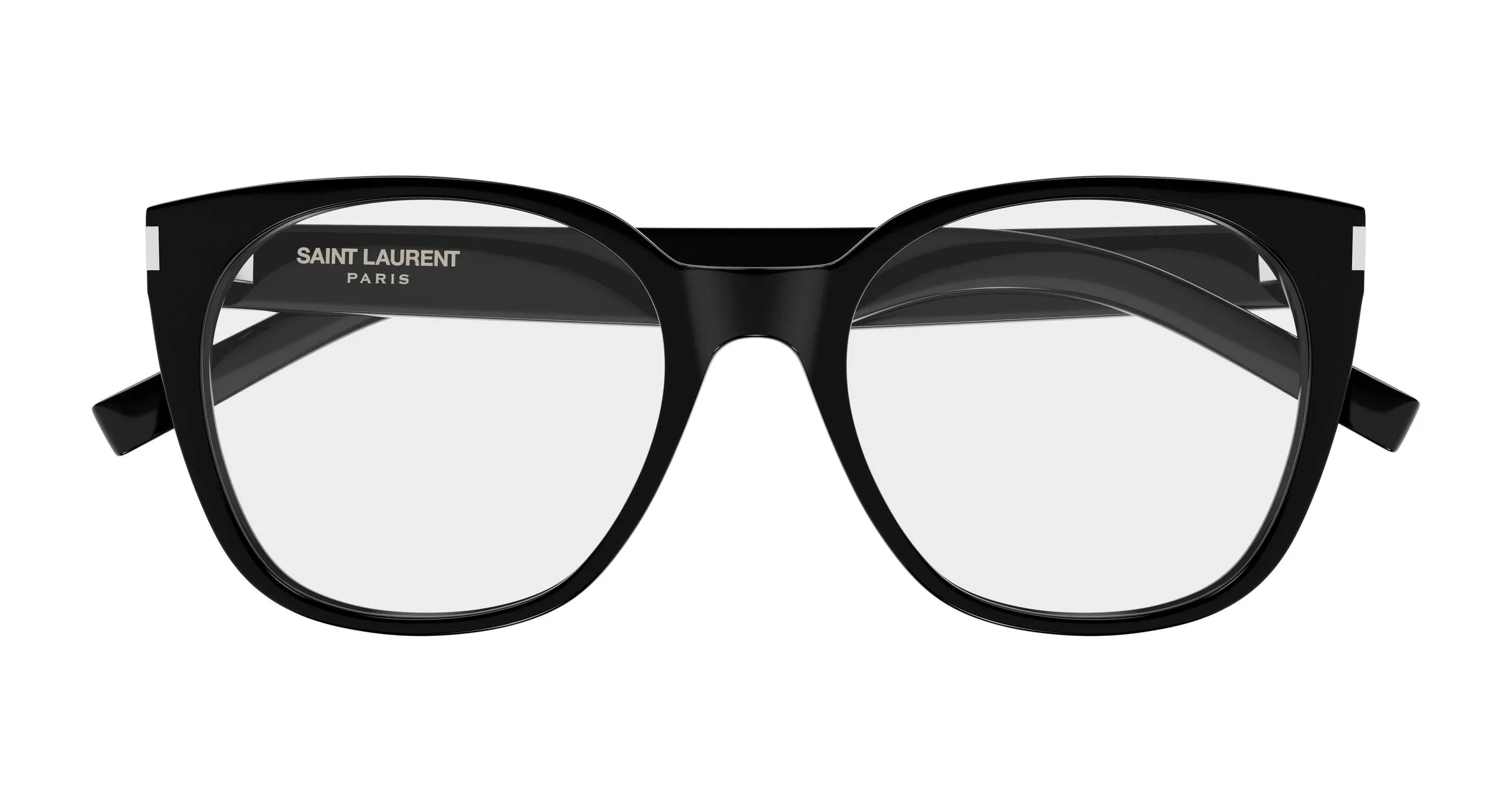 SAINT LAURENT SL 897 001 Montature da vista Acetato Nero Trasparente Cat Eye Antiriflesso - immagine 2
