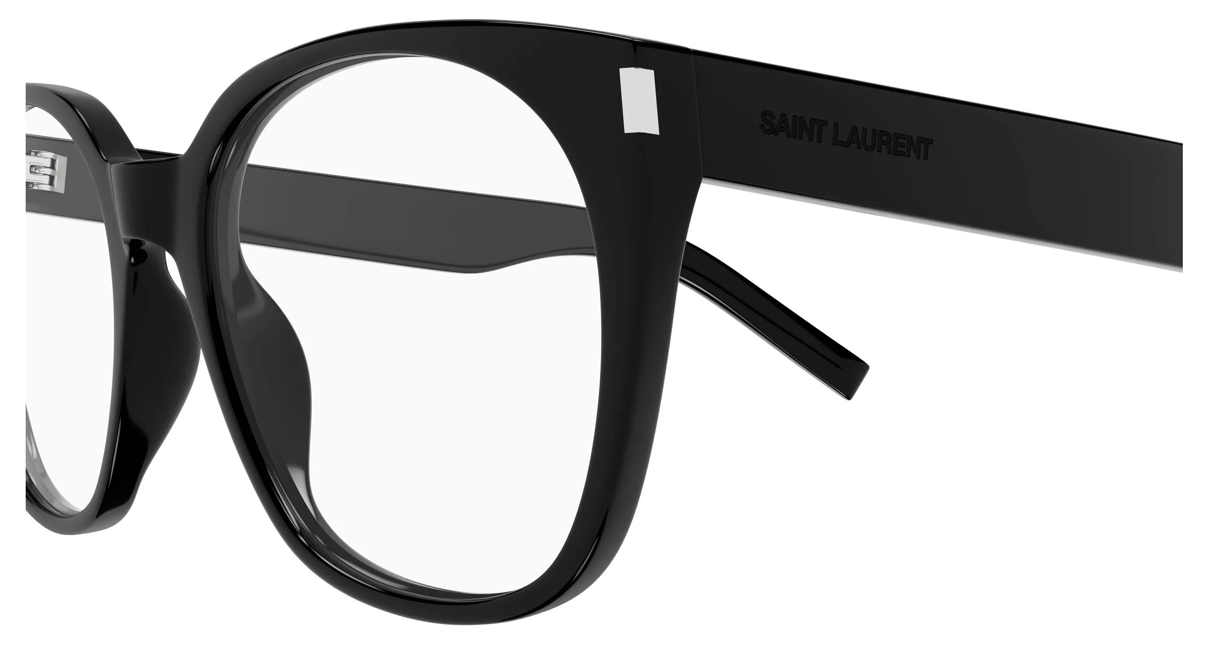 SAINT LAURENT SL 897 001 Montature da vista Acetato Nero Trasparente Cat Eye Antiriflesso - immagine 3