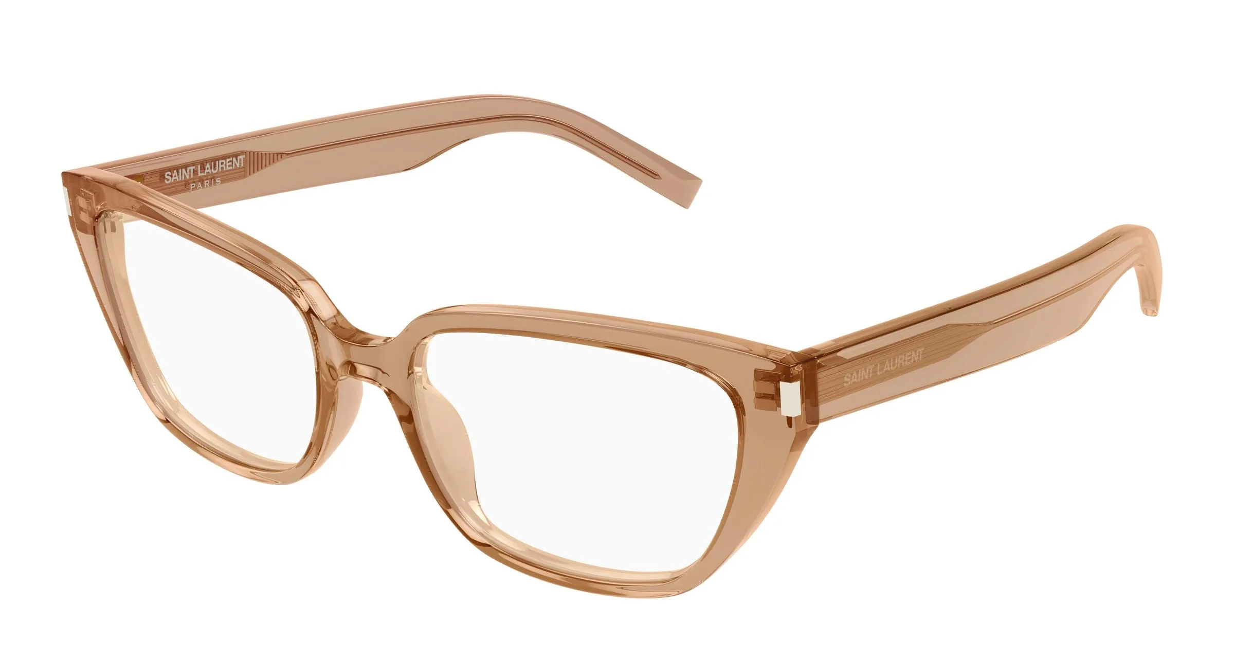 SAINT LAURENT SL 896 005 Montature da vista Acetato Marrone Trasparente Cat Eye Antiriflesso - immagine 1