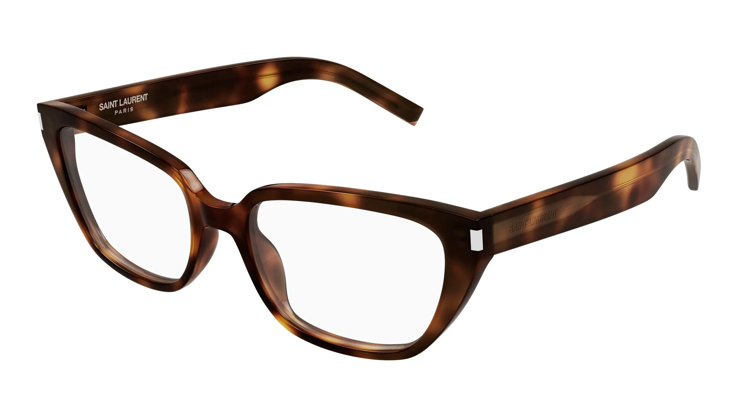 SAINT LAURENT SL 896 003 Montature da vista Acetato Havana Trasparente Cat Eye Antiriflesso - immagine 1