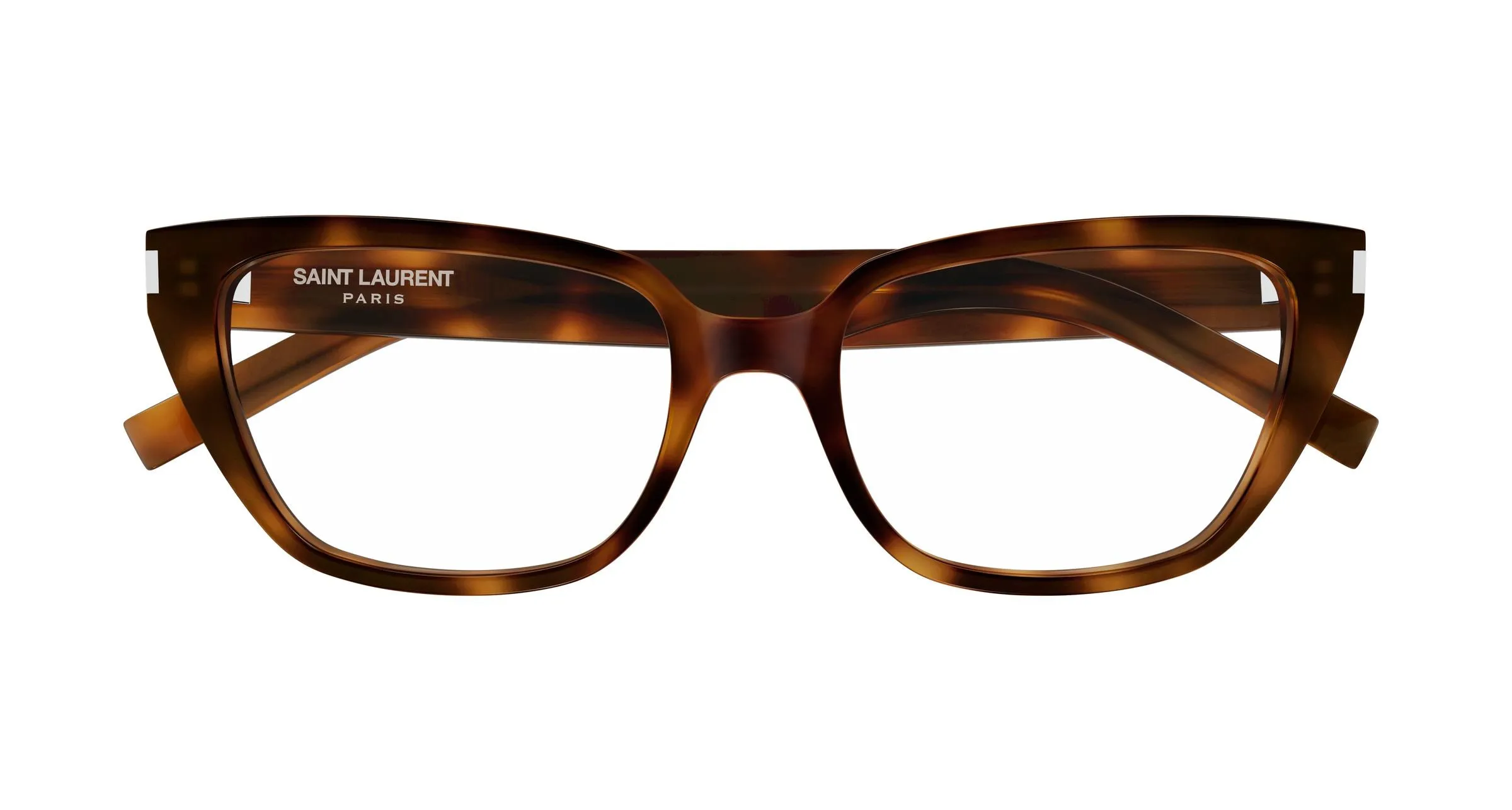 SAINT LAURENT SL 896 003 Montature da vista Acetato Havana Trasparente Cat Eye Antiriflesso - immagine 2