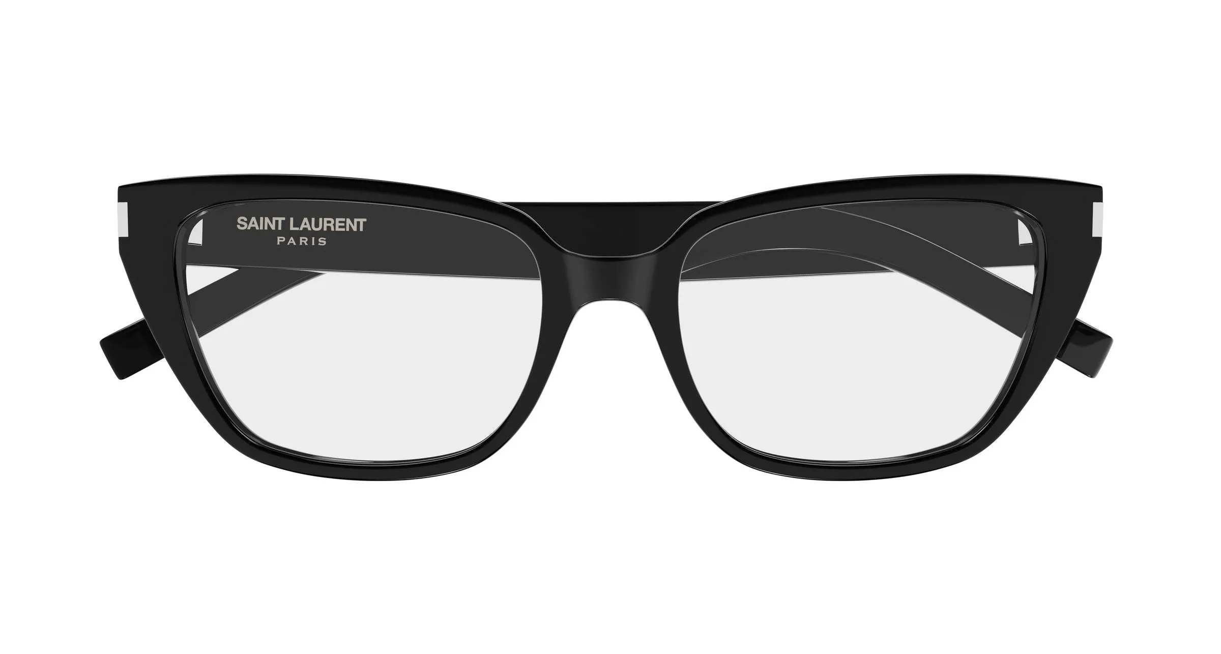 SAINT LAURENT SL 896 001 Montature da vista Acetato Nero Trasparente Cat Eye Antiriflesso - immagine 2