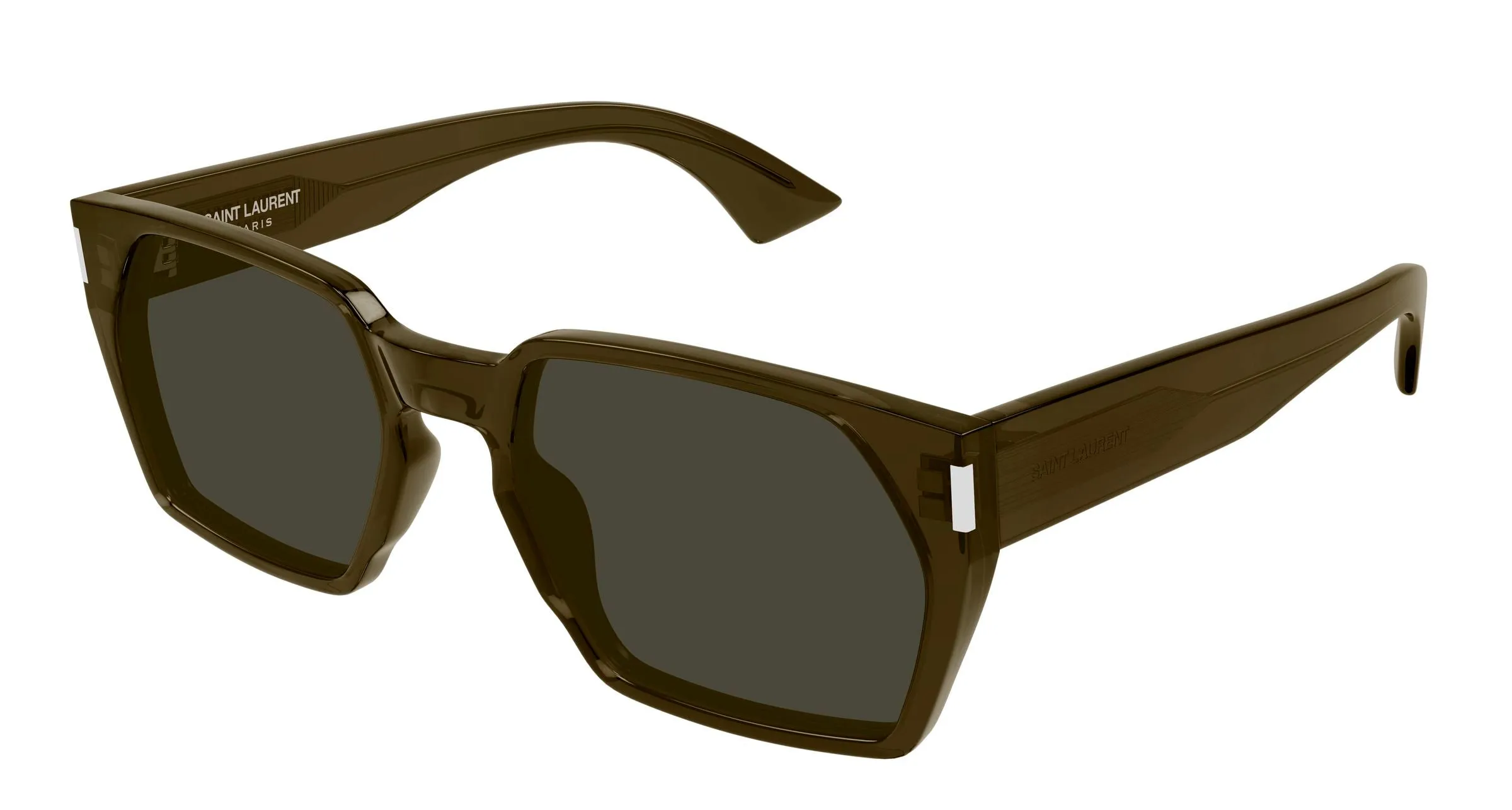 SAINT LAURENT SL 894 004 Occhiali da sole Acetato Marrone Grigio Squadrata - immagine 1