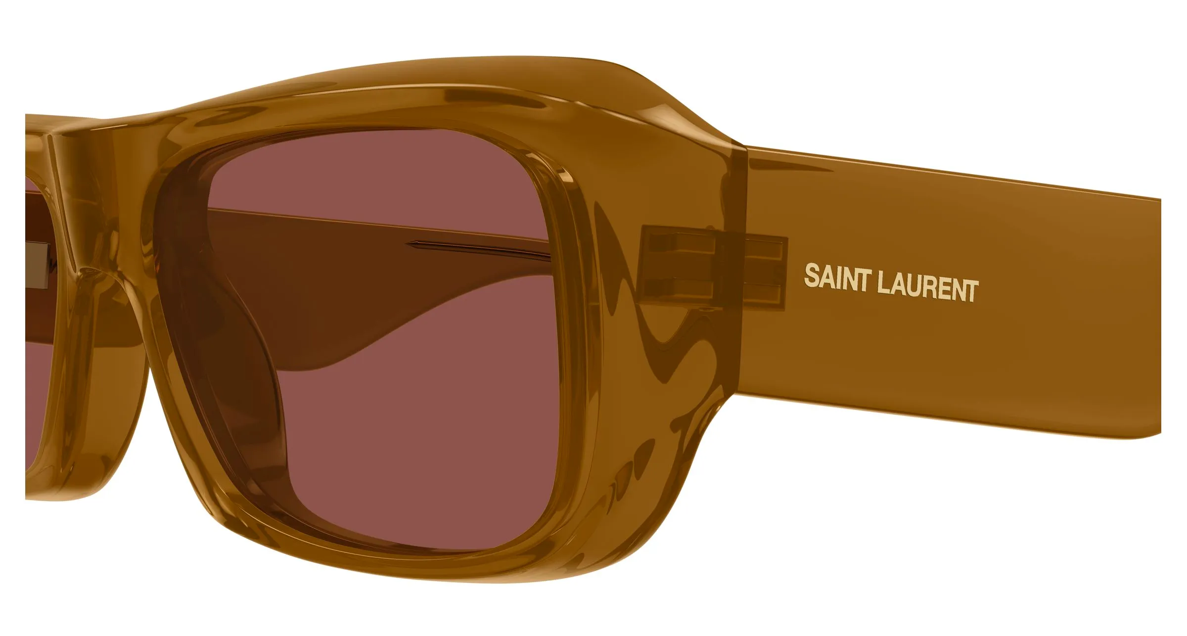 SAINT LAURENT SL 869 004 Occhiali da sole Bio-iniettato Marrone Marrone Squadrata - immagine 3