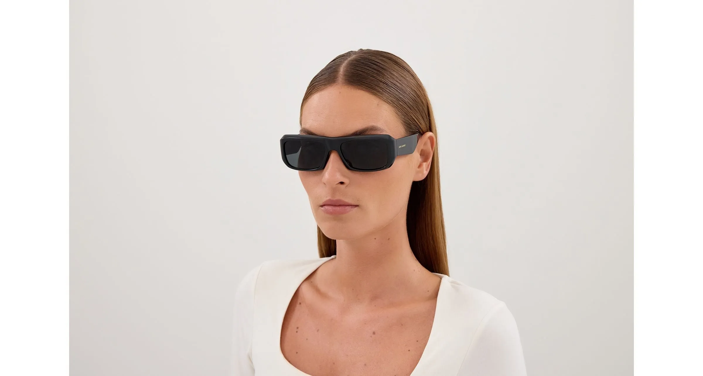 SAINT LAURENT SL 869 001 Occhiali da sole Bio-iniettato Nero Nero Squadrata - immagine 4
