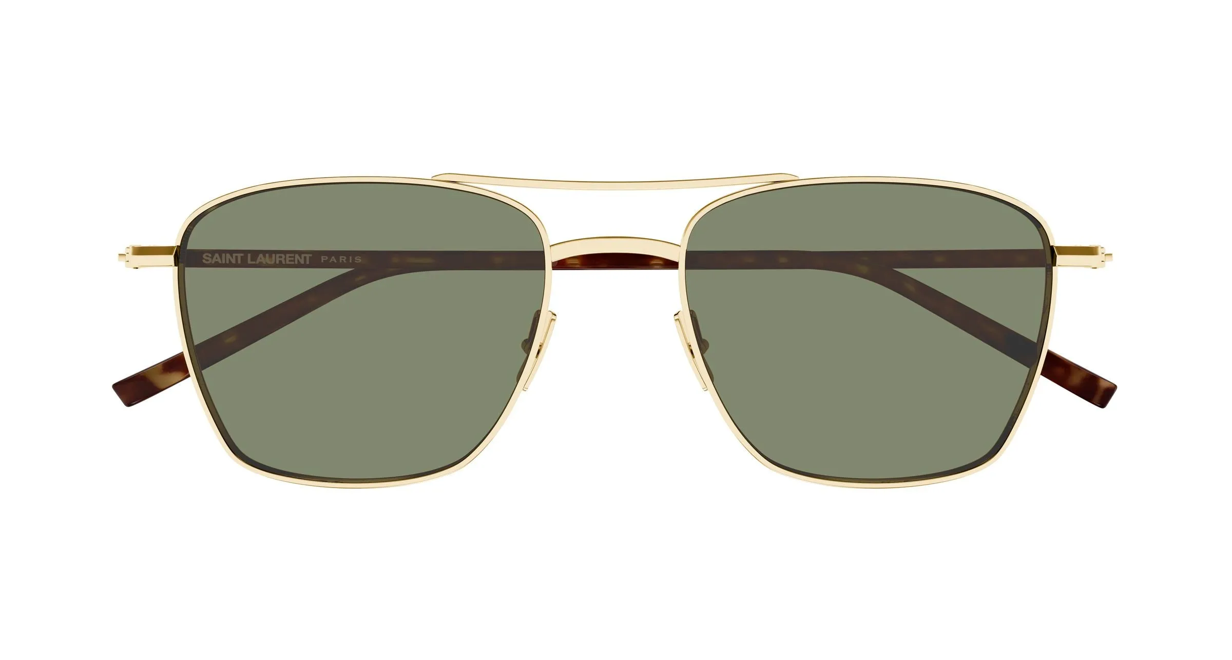 SAINT LAURENT SL 866 003 Occhiali da sole Metallo Oro Verde Pilot - immagine 2