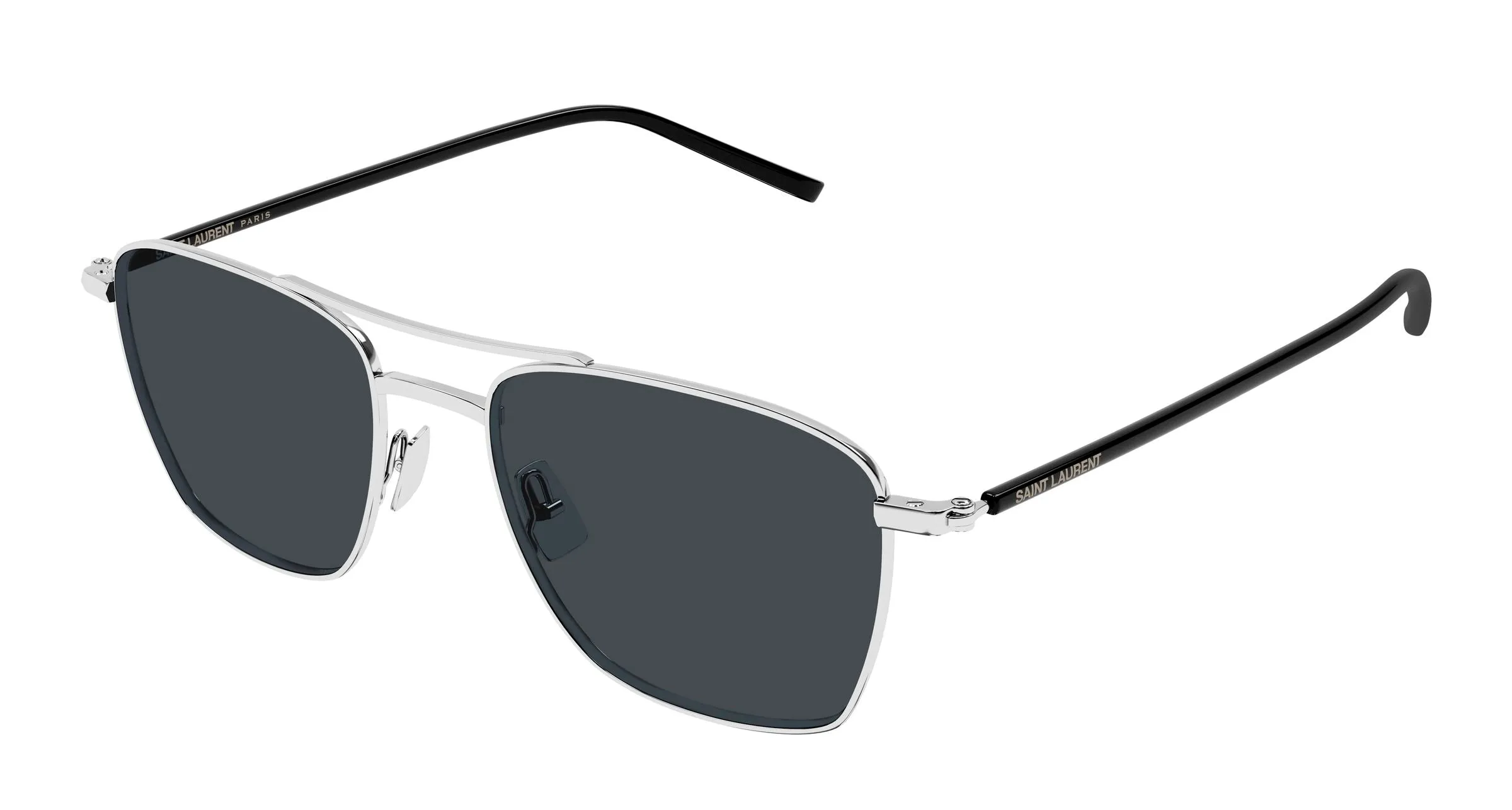 SAINT LAURENT SL 866 002 Occhiali da sole Metallo Argento Grigio Pilot - immagine 1