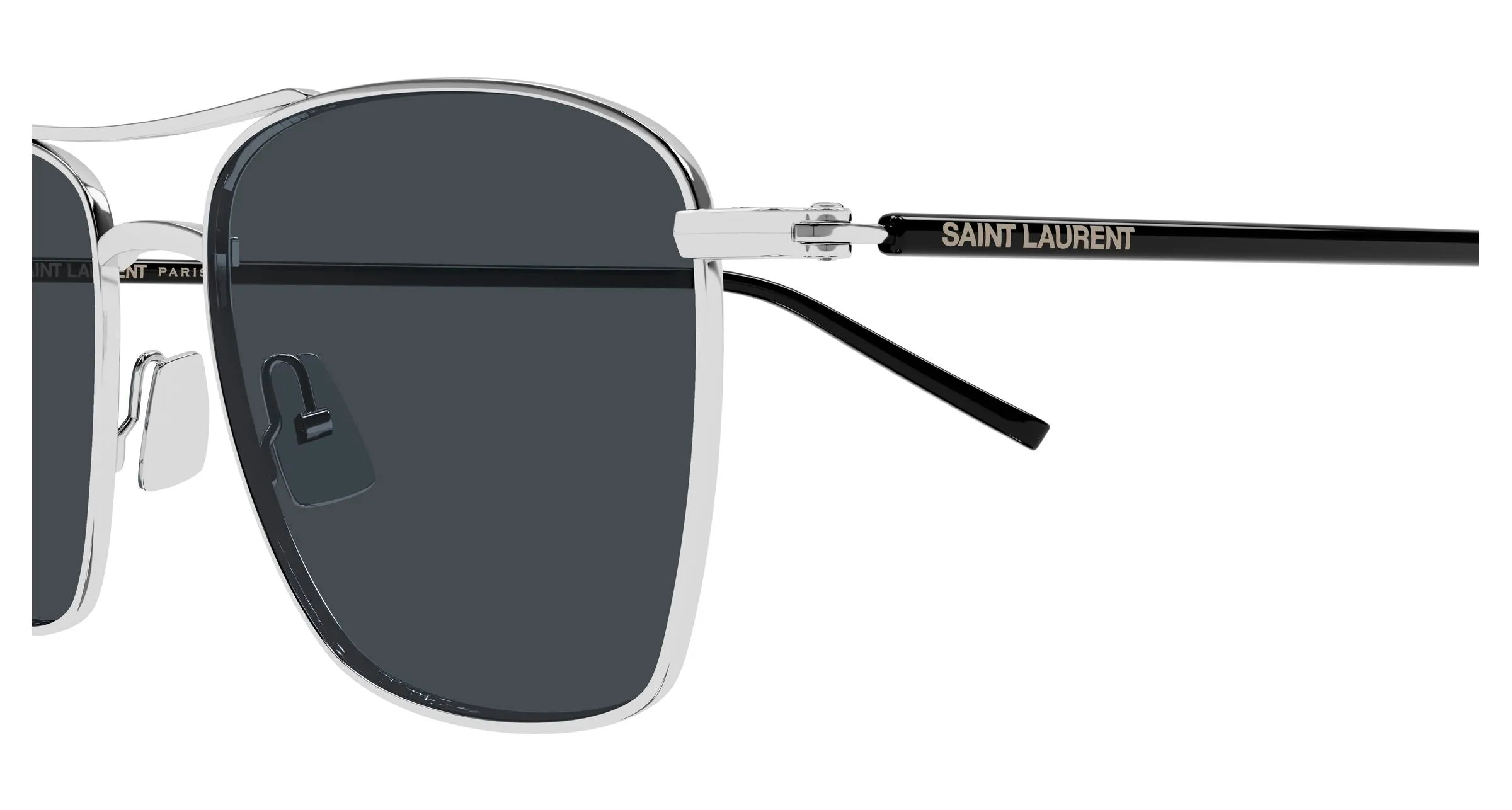 SAINT LAURENT SL 866 002 Occhiali da sole Metallo Argento Grigio Pilot - immagine 3