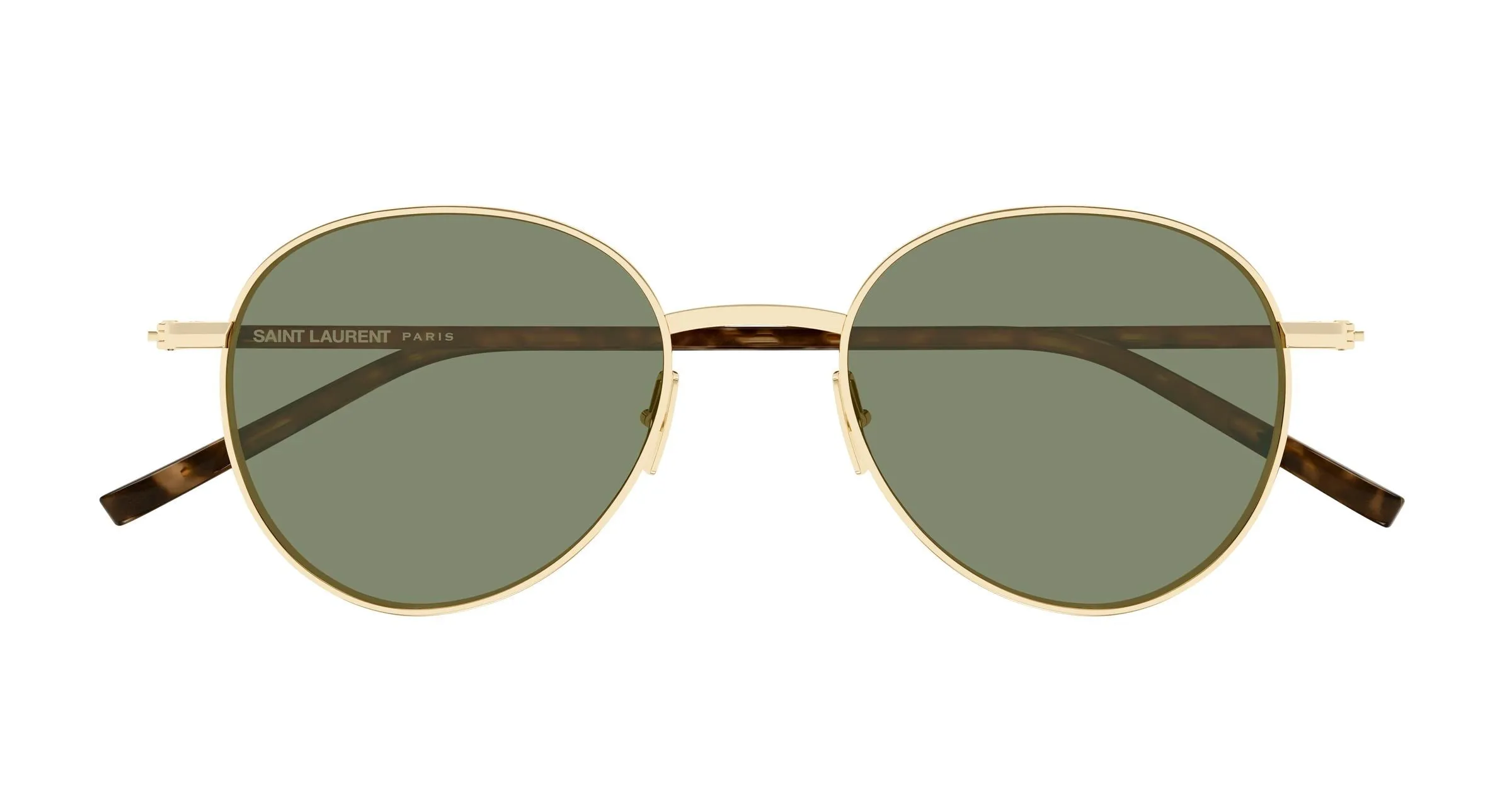 SAINT LAURENT SL 865 003 Occhiali da sole Metallo Oro Verde Rotonda - immagine 2