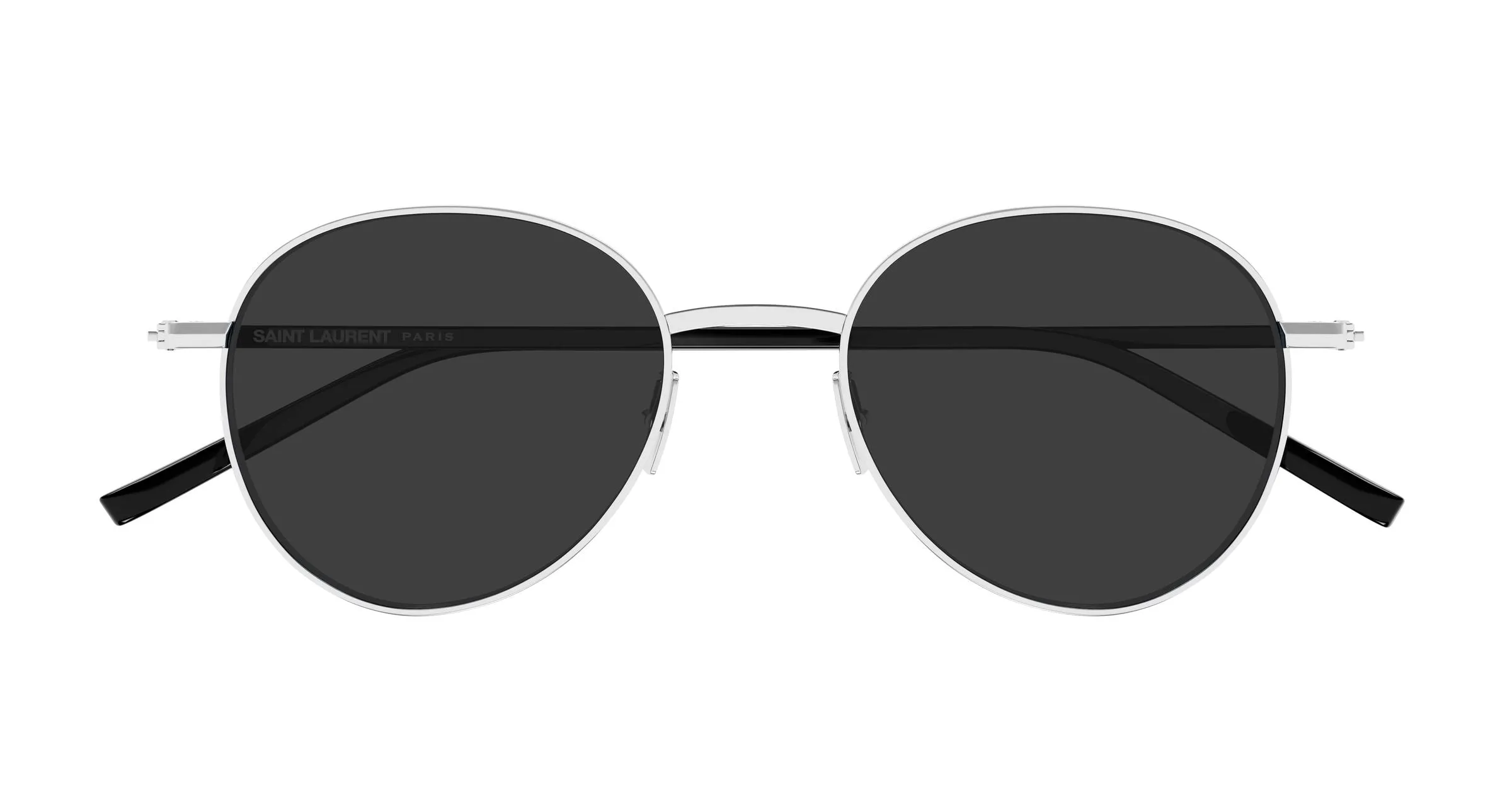SAINT LAURENT SL 865 002 Occhiali da sole Metallo Argento Grigio Rotonda - immagine 2