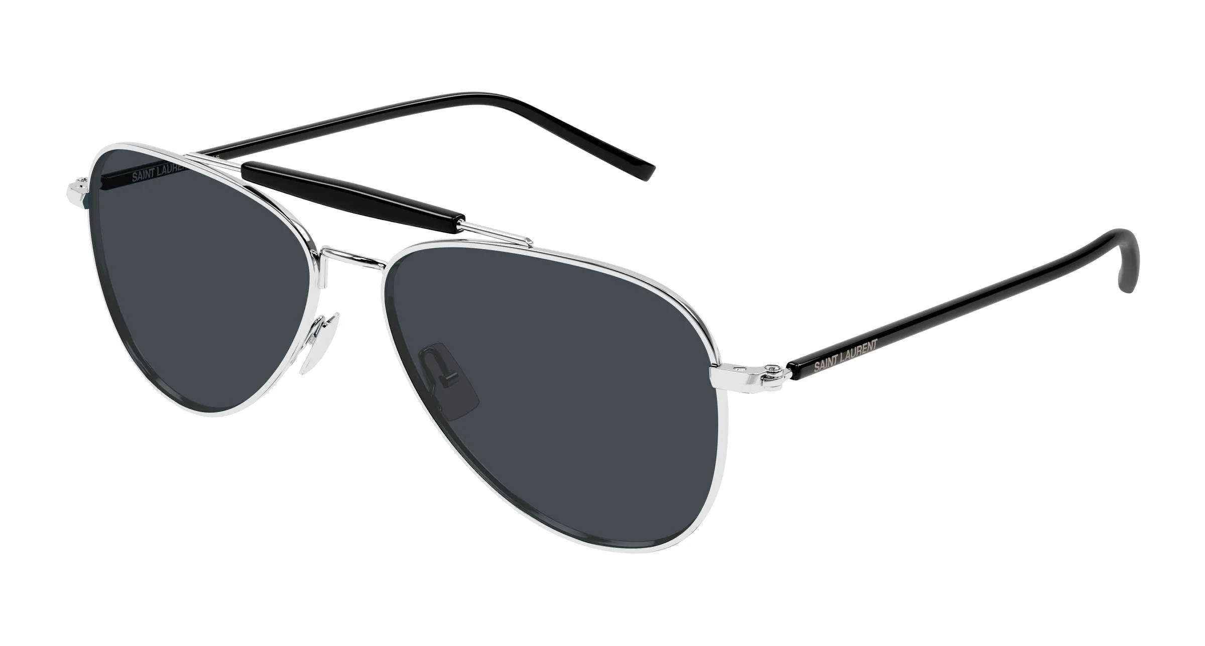 SAINT LAURENT SL 864 002 Occhiali da sole Metallo Argento Grigio Pilot - immagine 1