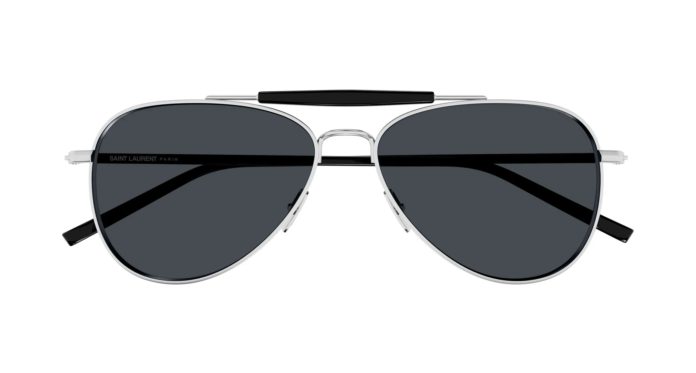 SAINT LAURENT SL 864 002 Occhiali da sole Metallo Argento Grigio Pilot - immagine 2