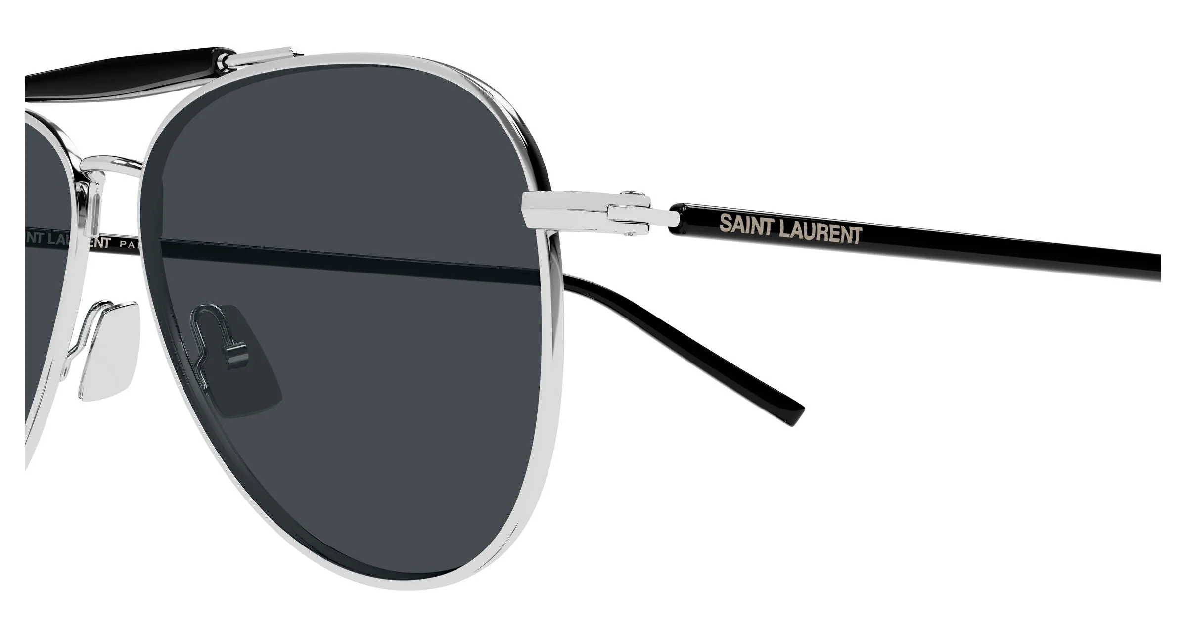 SAINT LAURENT SL 864 002 Occhiali da sole Metallo Argento Grigio Pilot - immagine 3