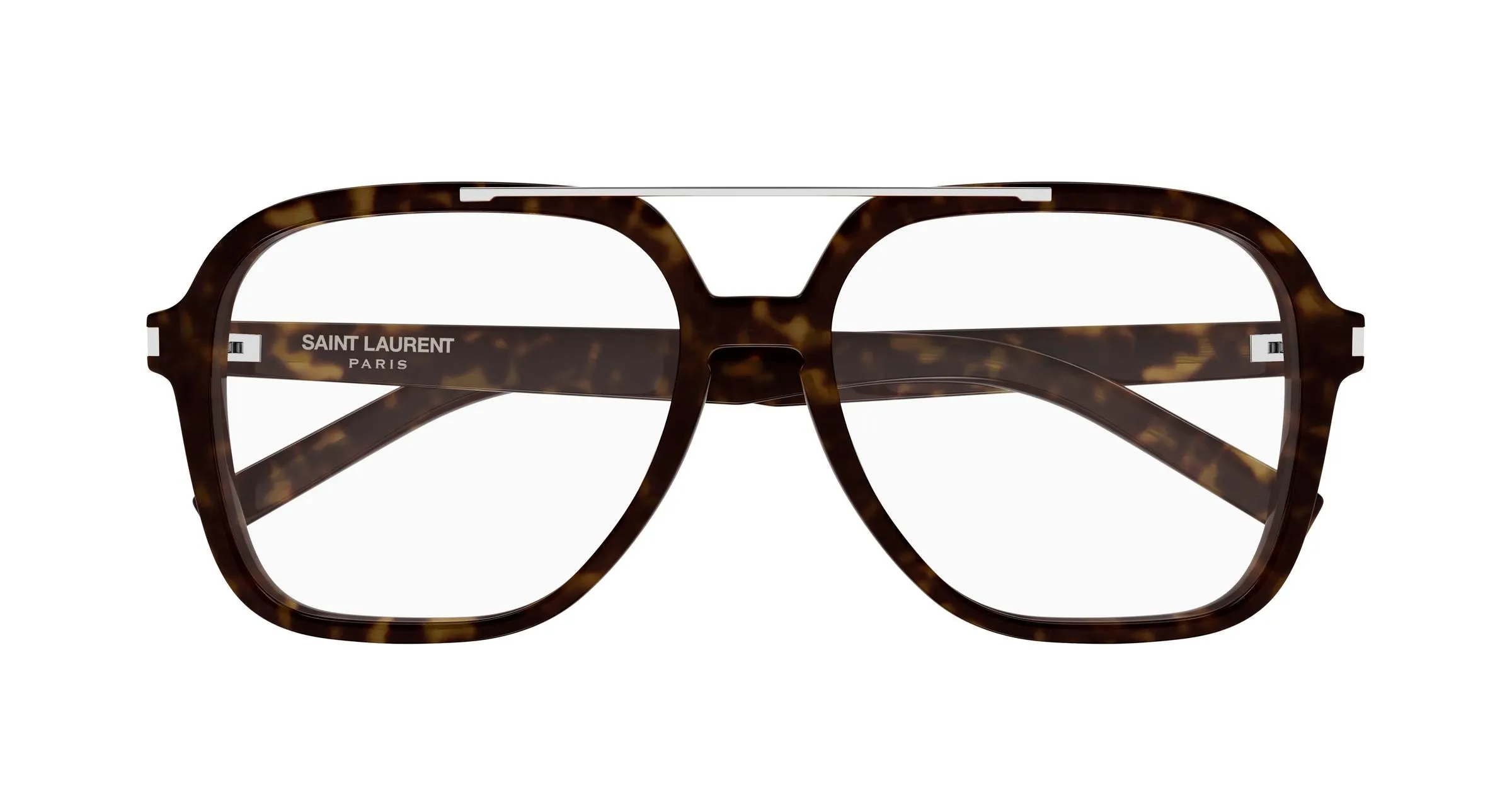 SAINT LAURENT SL 545 OPT 002 Montature da vista Acetato Havana Trasparente Squadrata Antiriflesso - immagine 2