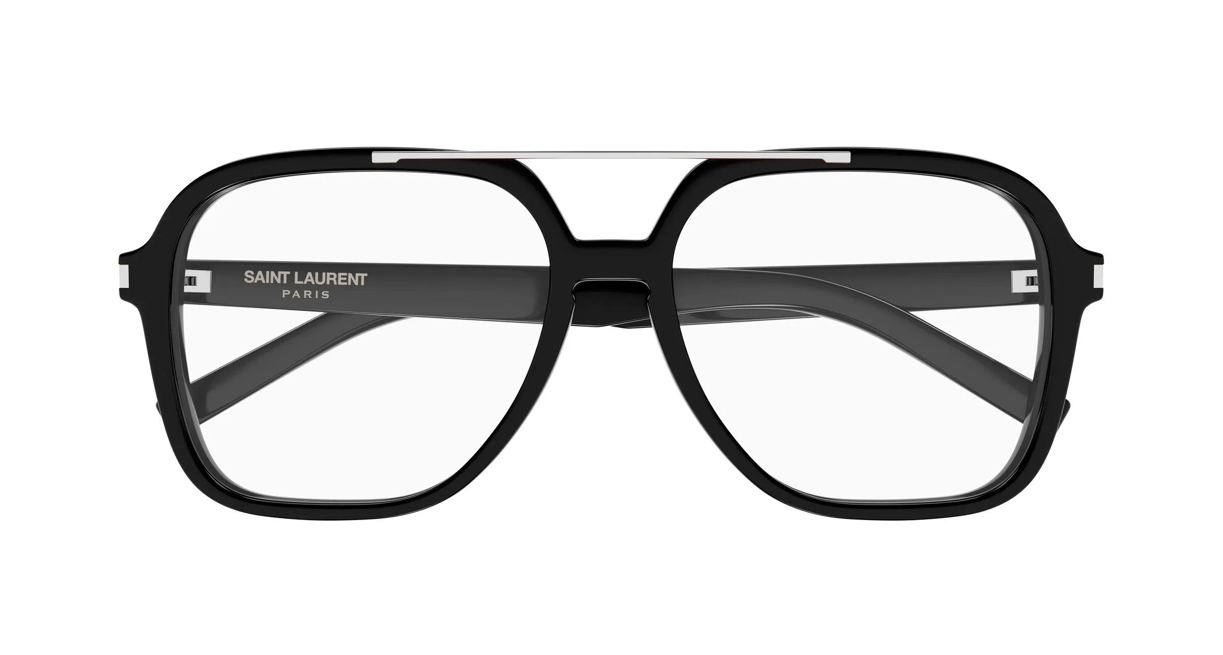 SAINT LAURENT SL 545 OPT 001 Montature da vista Acetato Nero Trasparente Squadrata Antiriflesso - immagine 2