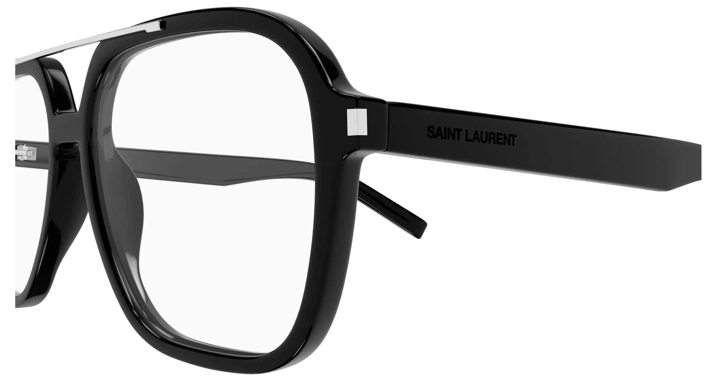 SAINT LAURENT SL 545 OPT 001 Montature da vista Acetato Nero Trasparente Squadrata Antiriflesso - immagine 3