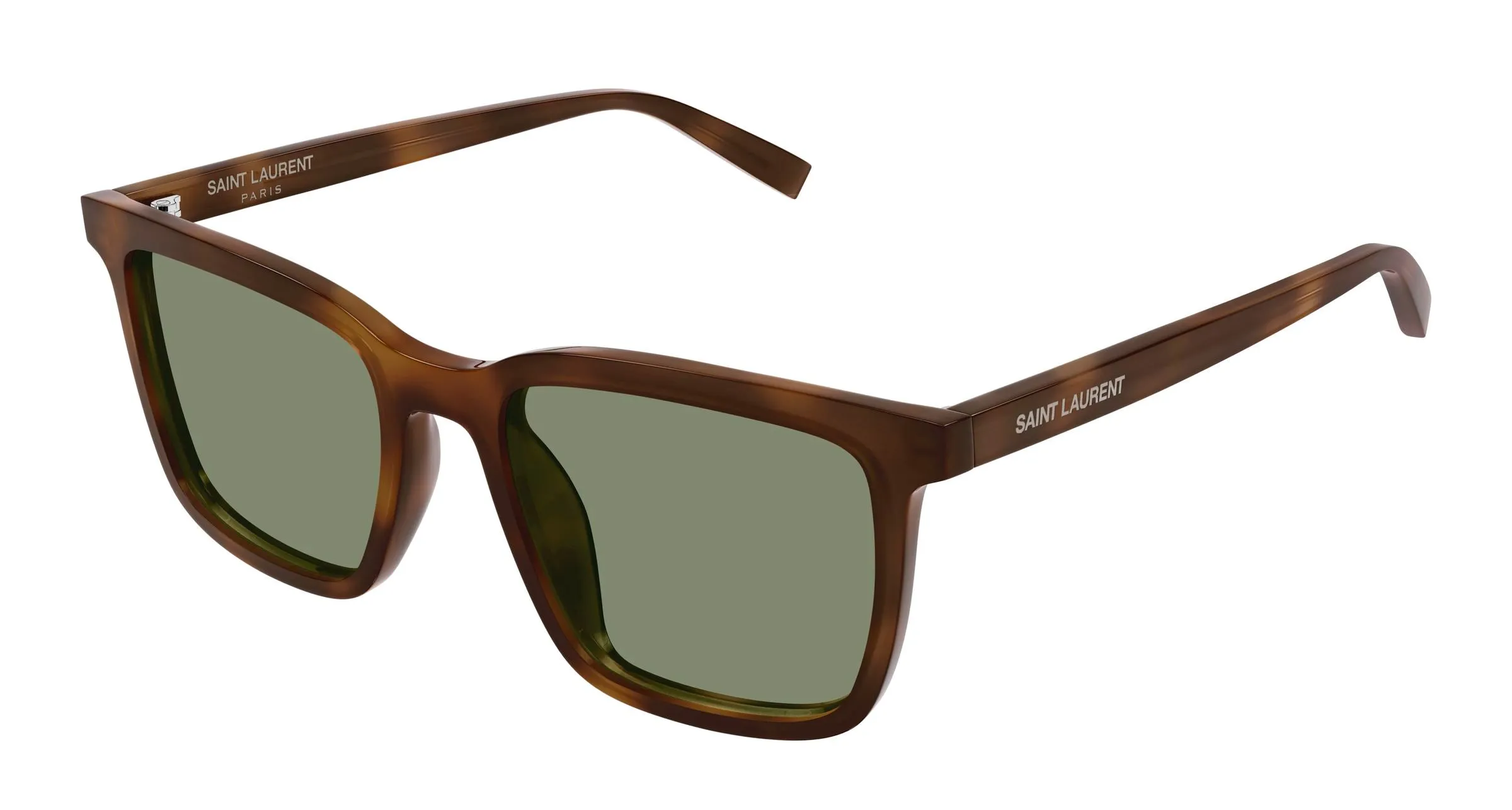 SAINT LAURENT SL 500 009 Occhiali da sole Acetato Havana Verde Squadrata - immagine 1