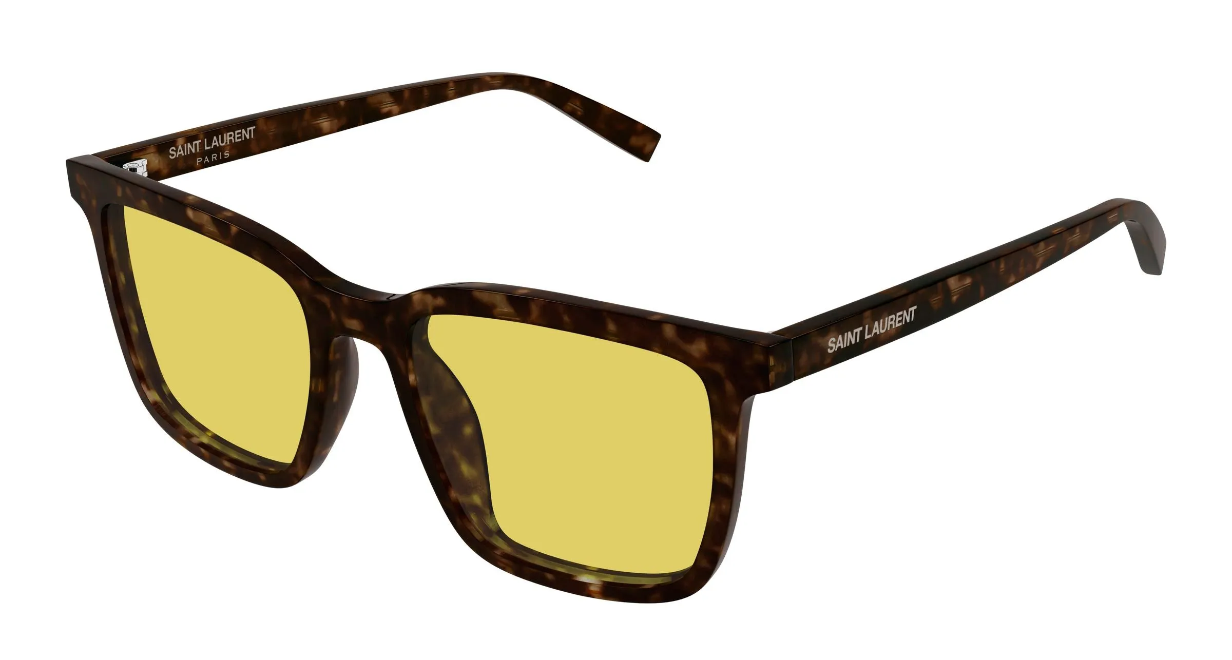 SAINT LAURENT SL 500 008 Occhiali da sole Acetato Havana Giallo Squadrata - immagine 1